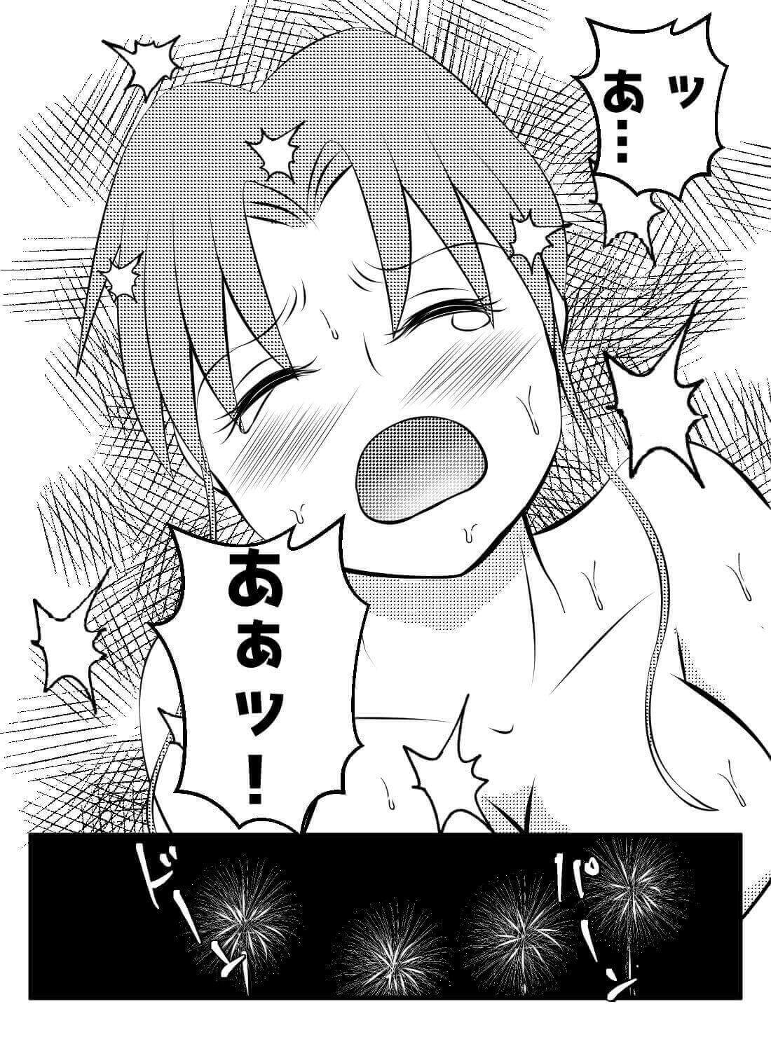 綺麗な花火も見えなくなるくらい激しい騎乗位で彼氏と同時イキ♡(画像17)