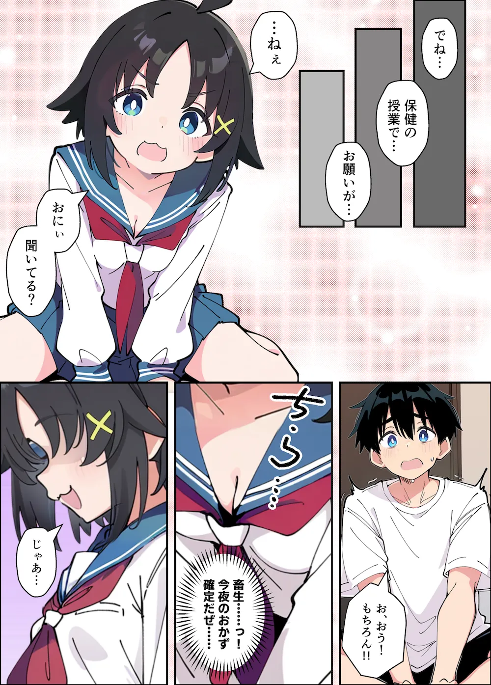 性に好奇心旺盛な妹と実践形式で性教育して中出しえっちする話 - 005