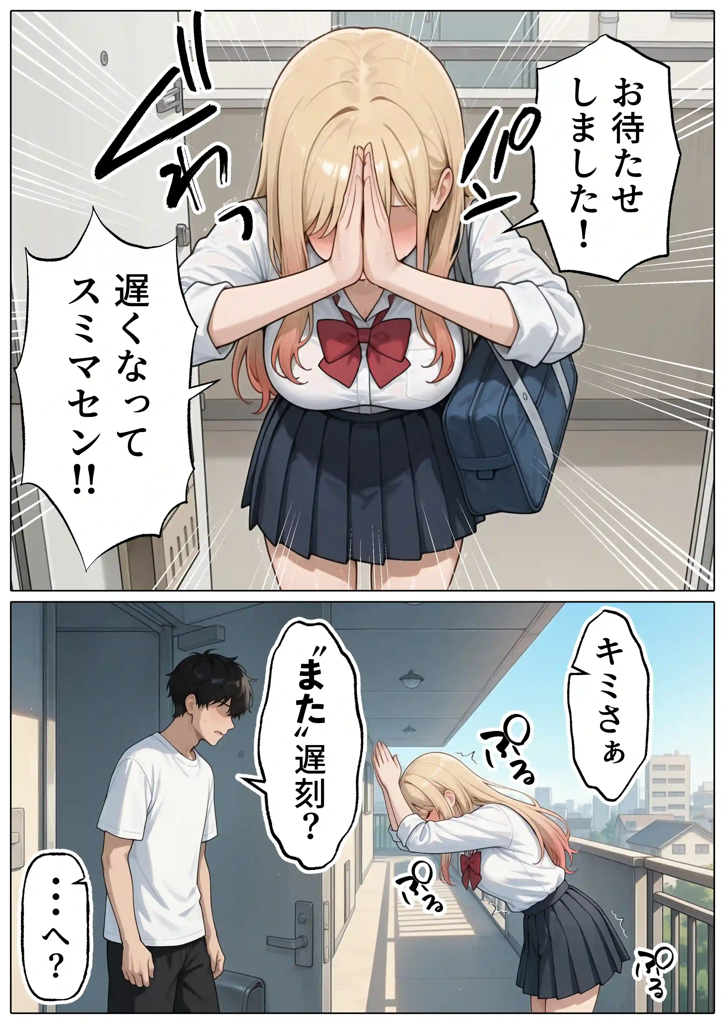 【続編:白ギャルJK2】ラブドール頼んだら、白ギャルJKが来た - 046