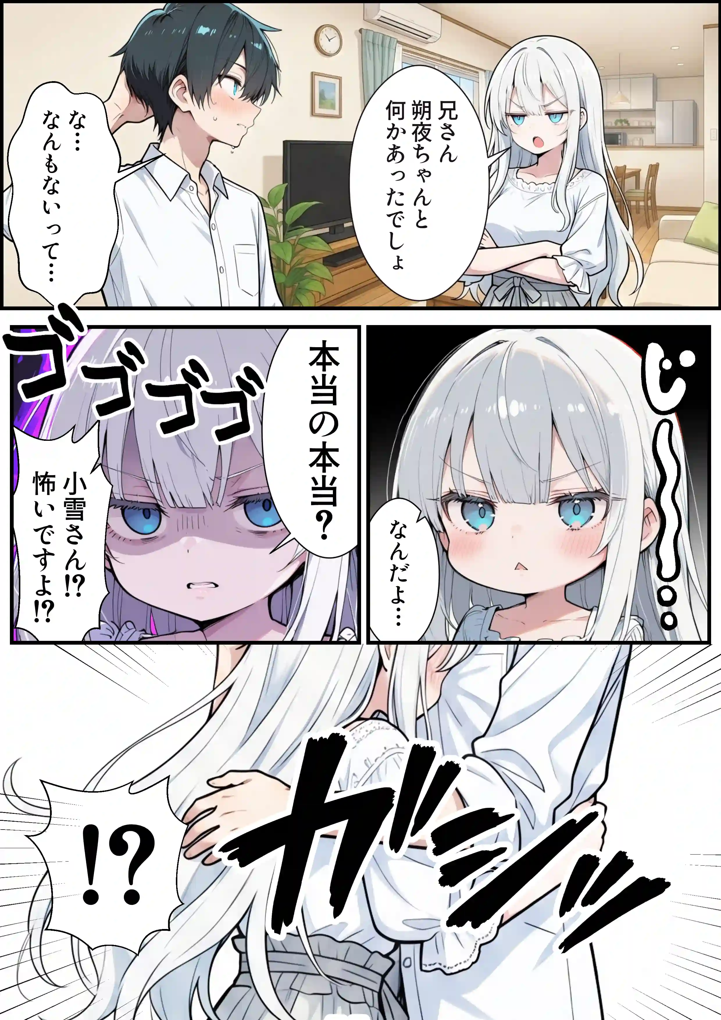 ブラコン義妹と義妹のギャル友達に搾られいちゃラブSEXする話 - 035
