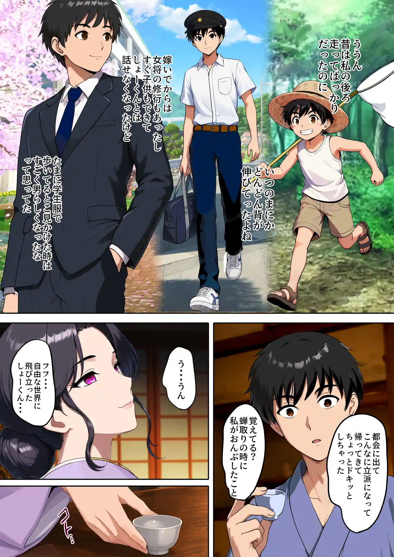 空蝉の唄〜幼馴染の人妻女将と、年に一度の逢瀬〜 - 029