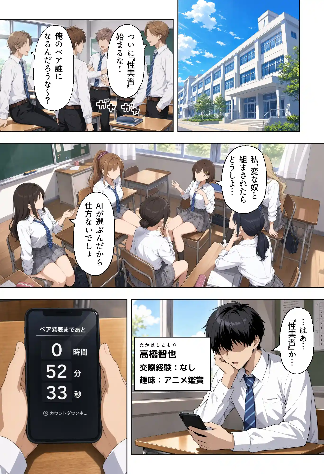 童貞の俺が性実習の授業で彼氏持ち一軍ギャルと遺伝子相性SSSだった件 - 002