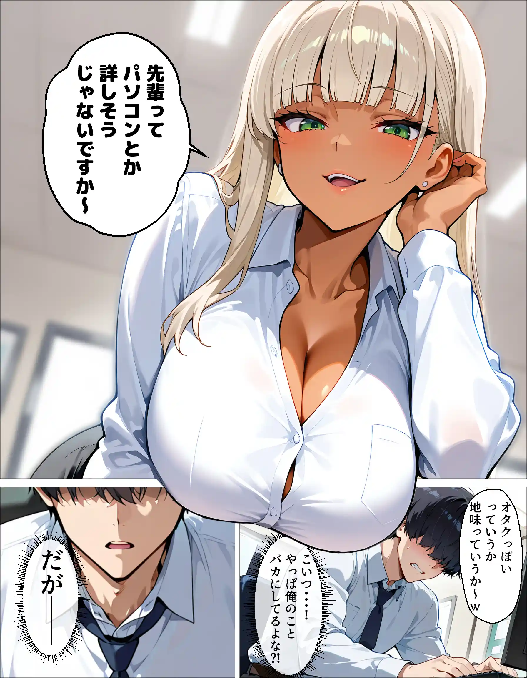新卒の黒ギャルが「きも…」って言いながら搾精してくれる話 - 033