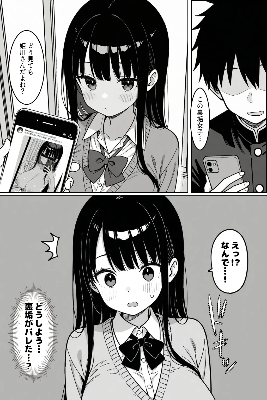 黒髪ロングで清楚なあの子が裏垢バレして専用肉オナホにされる話 - 014