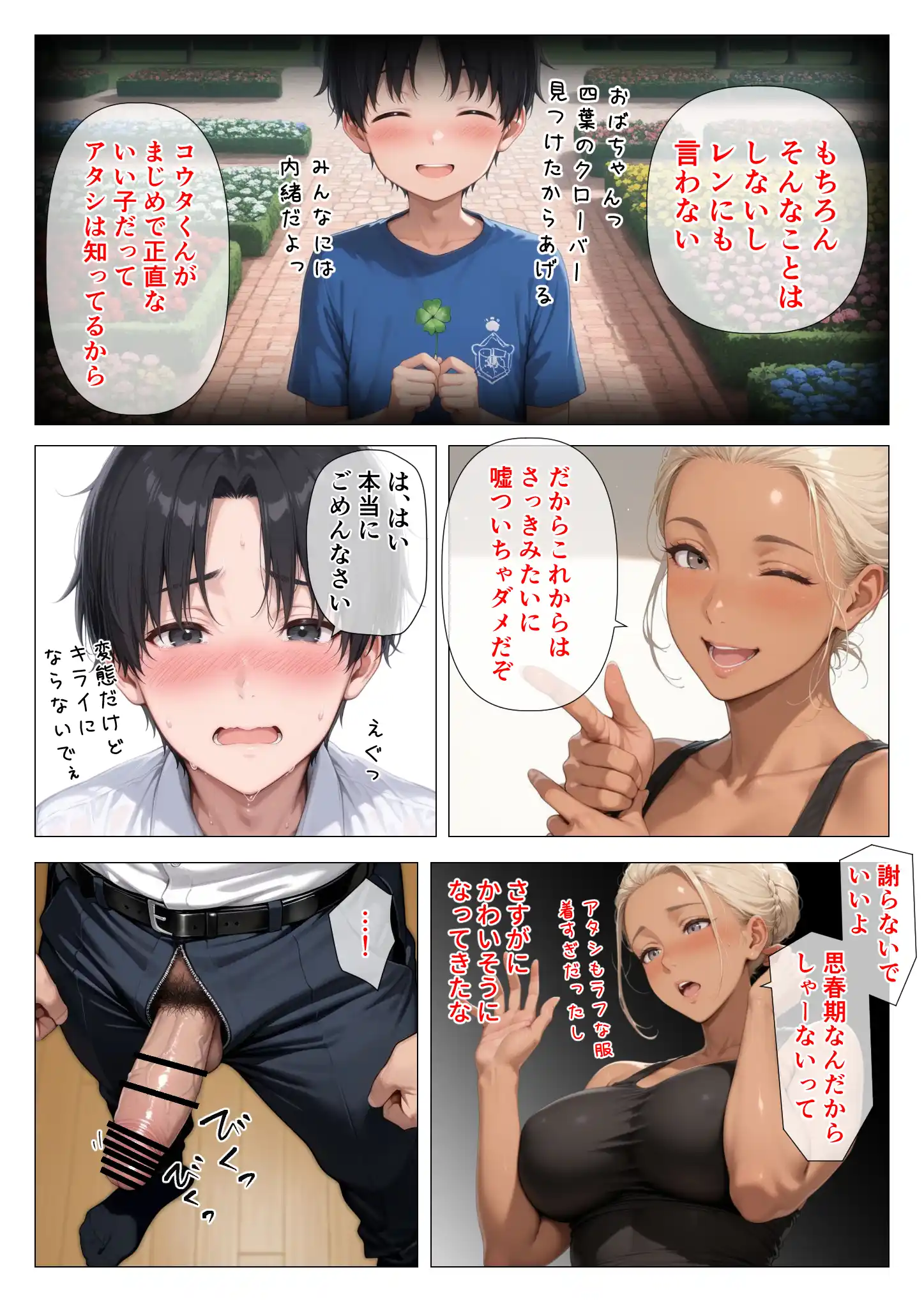 美巨乳黒ギャル人妻のむちむち濃厚甘サド生H 〜憧れの親友ママに筆おろししてもらう話〜 - 023