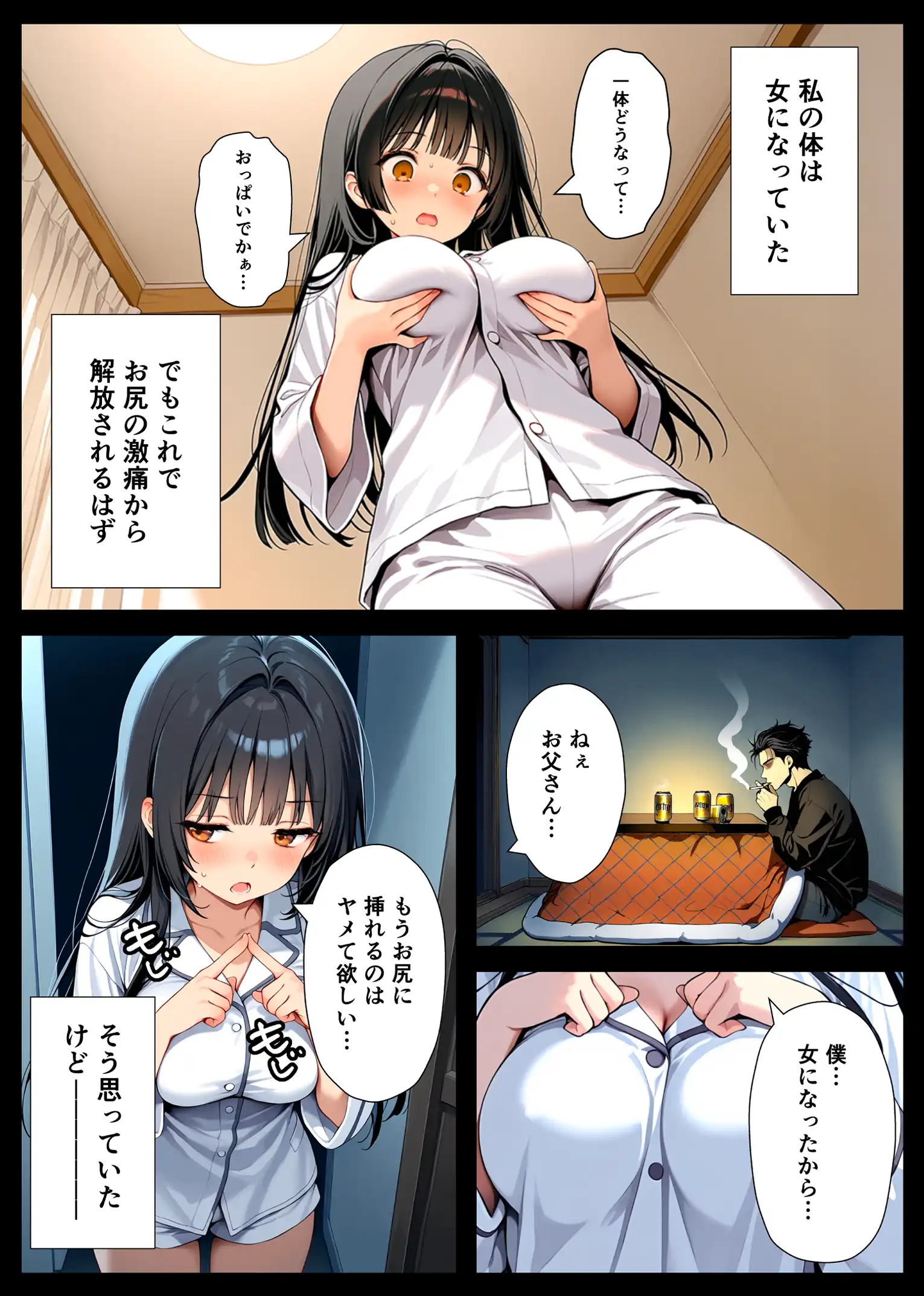 セックスが嫌いなジト目TS家出少女が一晩でメス堕ちする話 - 038