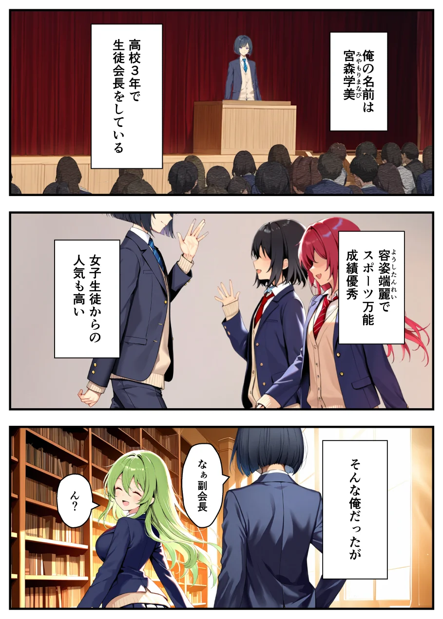 TSさせられた家出中の生徒会長がマチアプでメス堕ちセックスする話 - 007