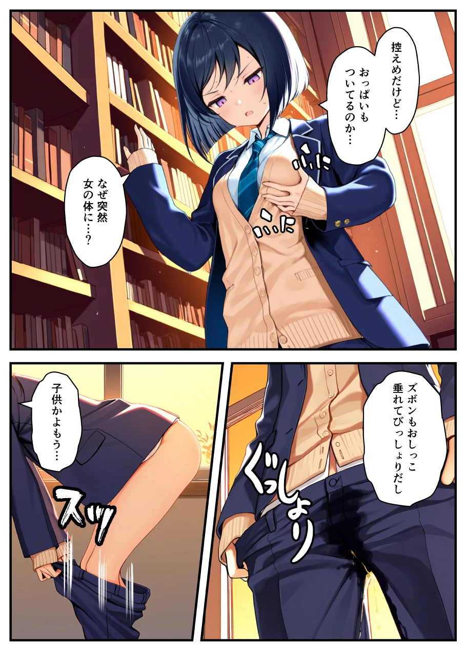 TSさせられた家出中の生徒会長がマチアプでメス堕ちセックスする話 - 020