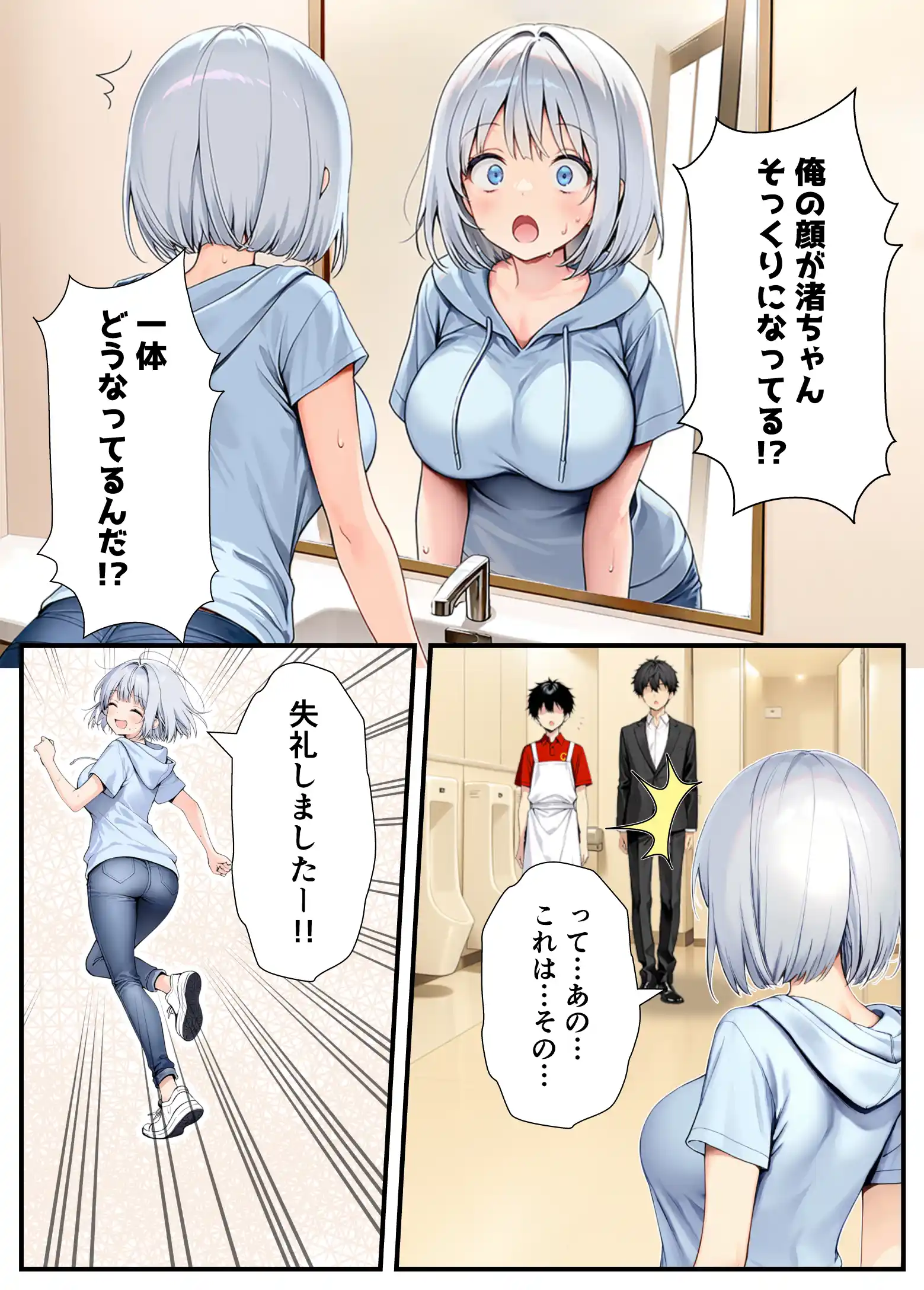 陰キャでドルオタな俺が人気アイドルそっくりに女体化して本人と3 Pすることになった - 013