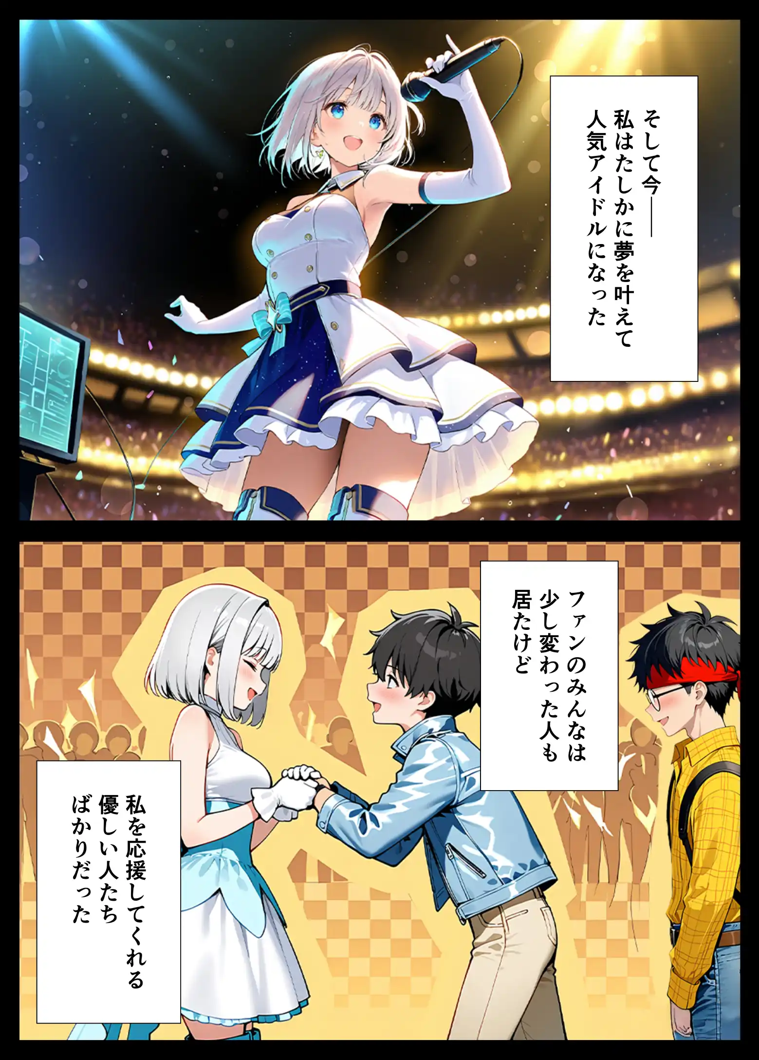 陰キャでドルオタな俺が人気アイドルそっくりに女体化して本人と3 Pすることになった - 083