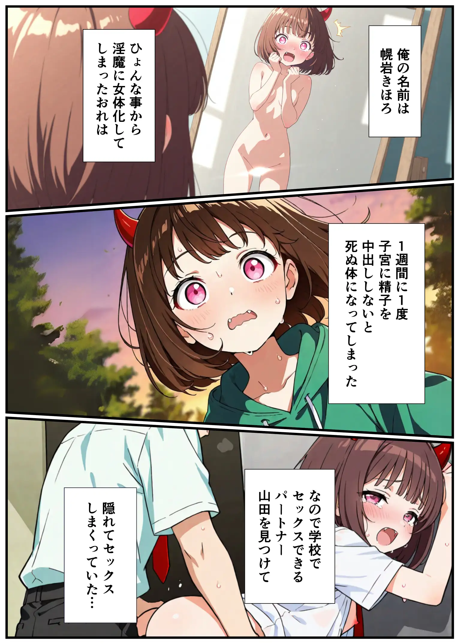 突然淫魔に女体化したおれがブラコン妹にメス堕ちさせられる話 - 008