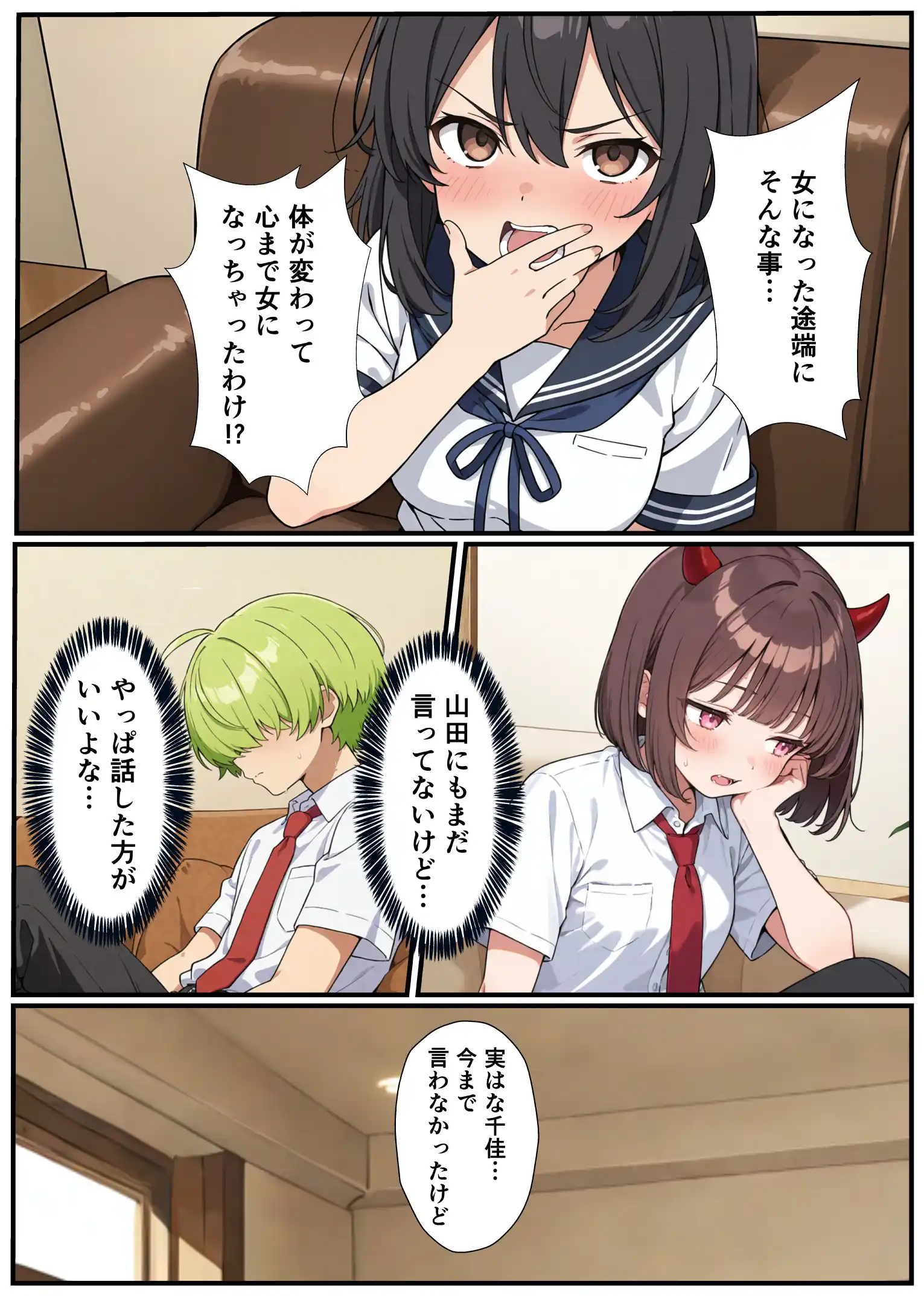 突然淫魔に女体化したおれがブラコン妹にメス堕ちさせられる話 - 011