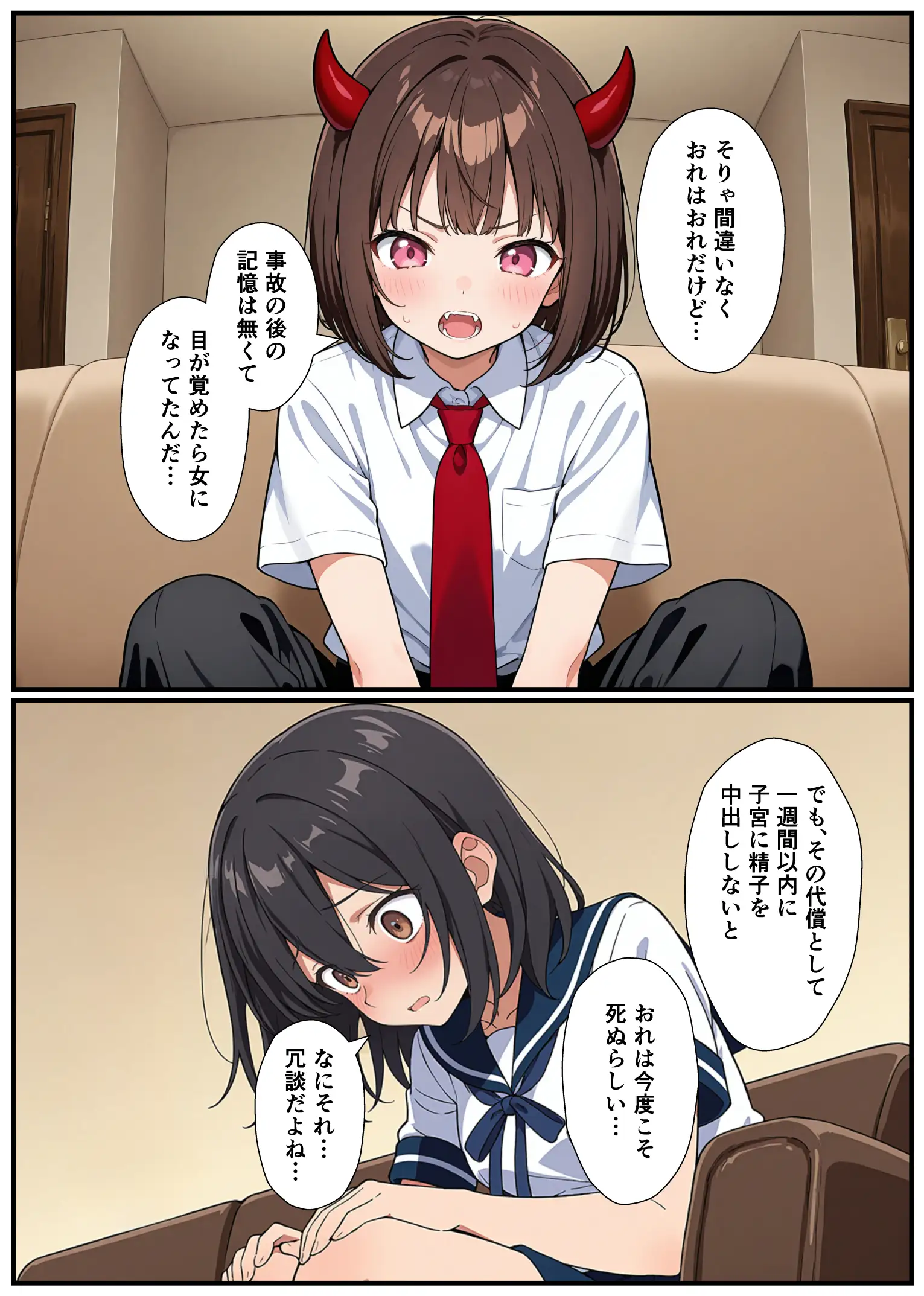 突然淫魔に女体化したおれがブラコン妹にメス堕ちさせられる話 - 013