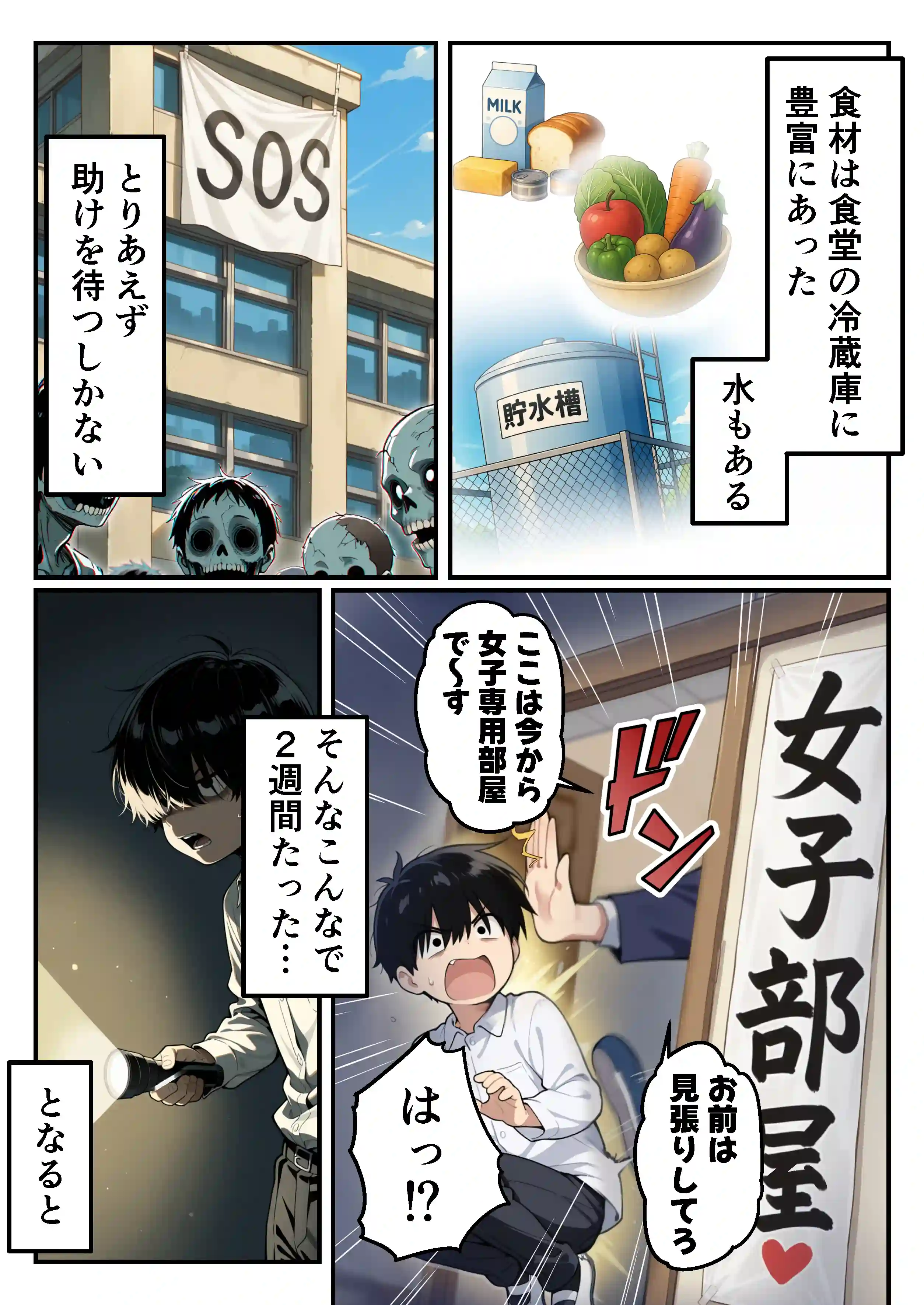 ゾンビに支配された学園で冴えない童貞のオタク君が少女たちの救世主になる話 - 013