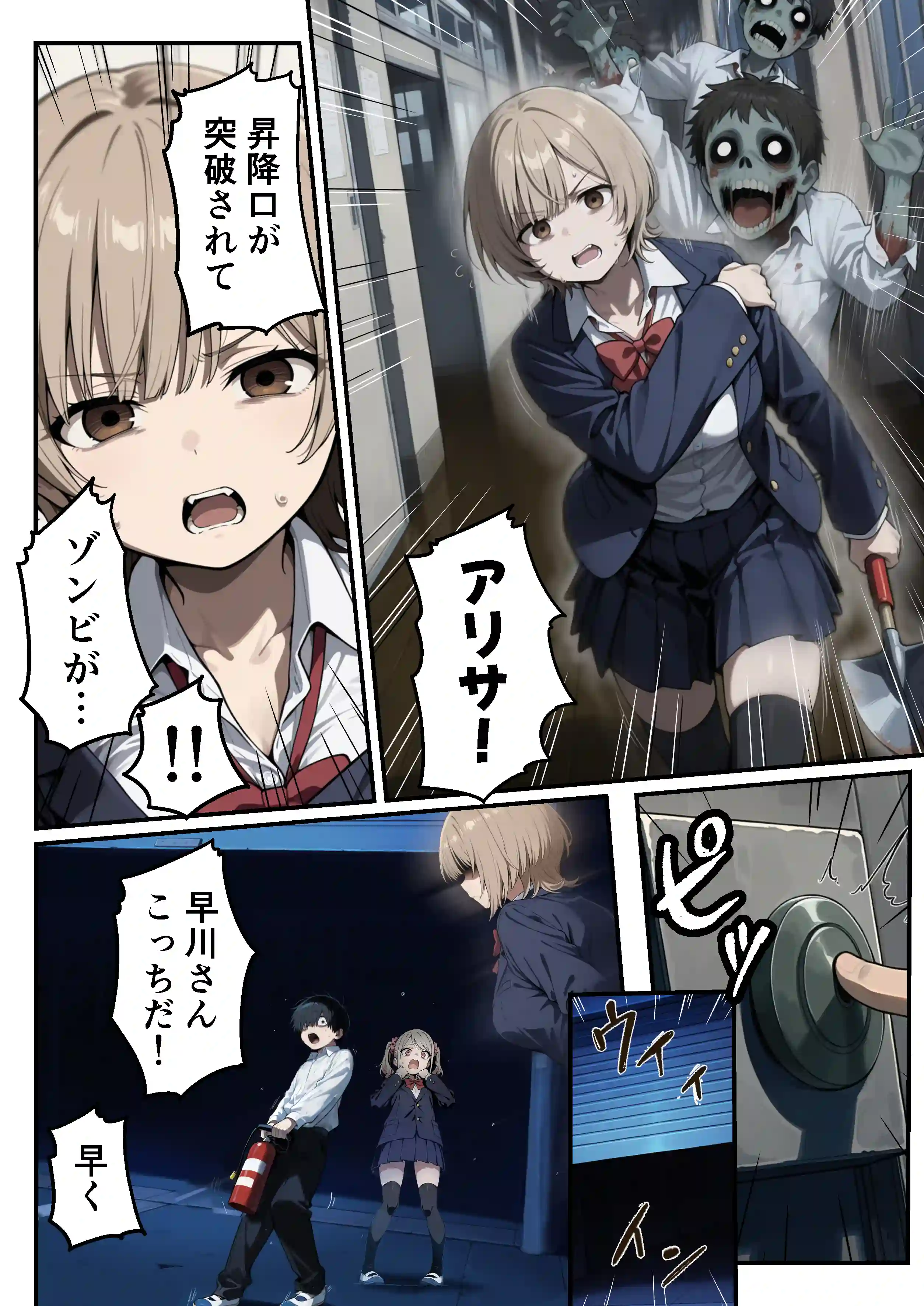 ゾンビに支配された学園で冴えない童貞のオタク君が少女たちの救世主になる話 - 027