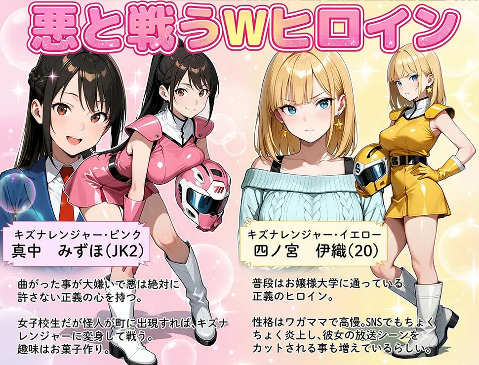 正義の戦隊ヒロイン！無限ハードSEXで戦えないほど快楽依存に調教され悪の組織に完堕ちする！・前編 - 003