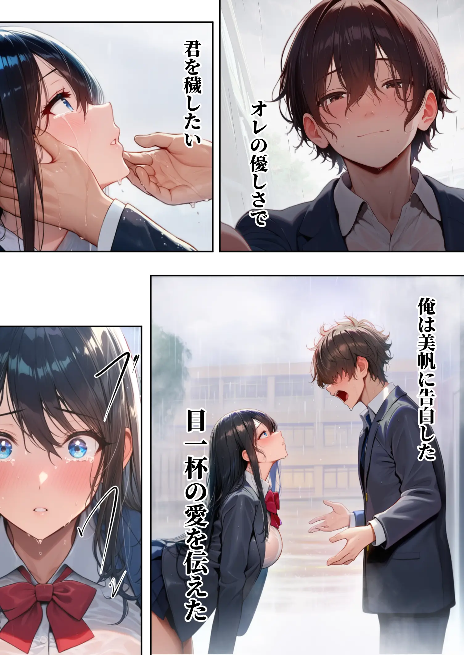 同じクラスの巨乳黒髪女神の心に空いた穴をオレの穢れた巨根でアナウメする話 - 012