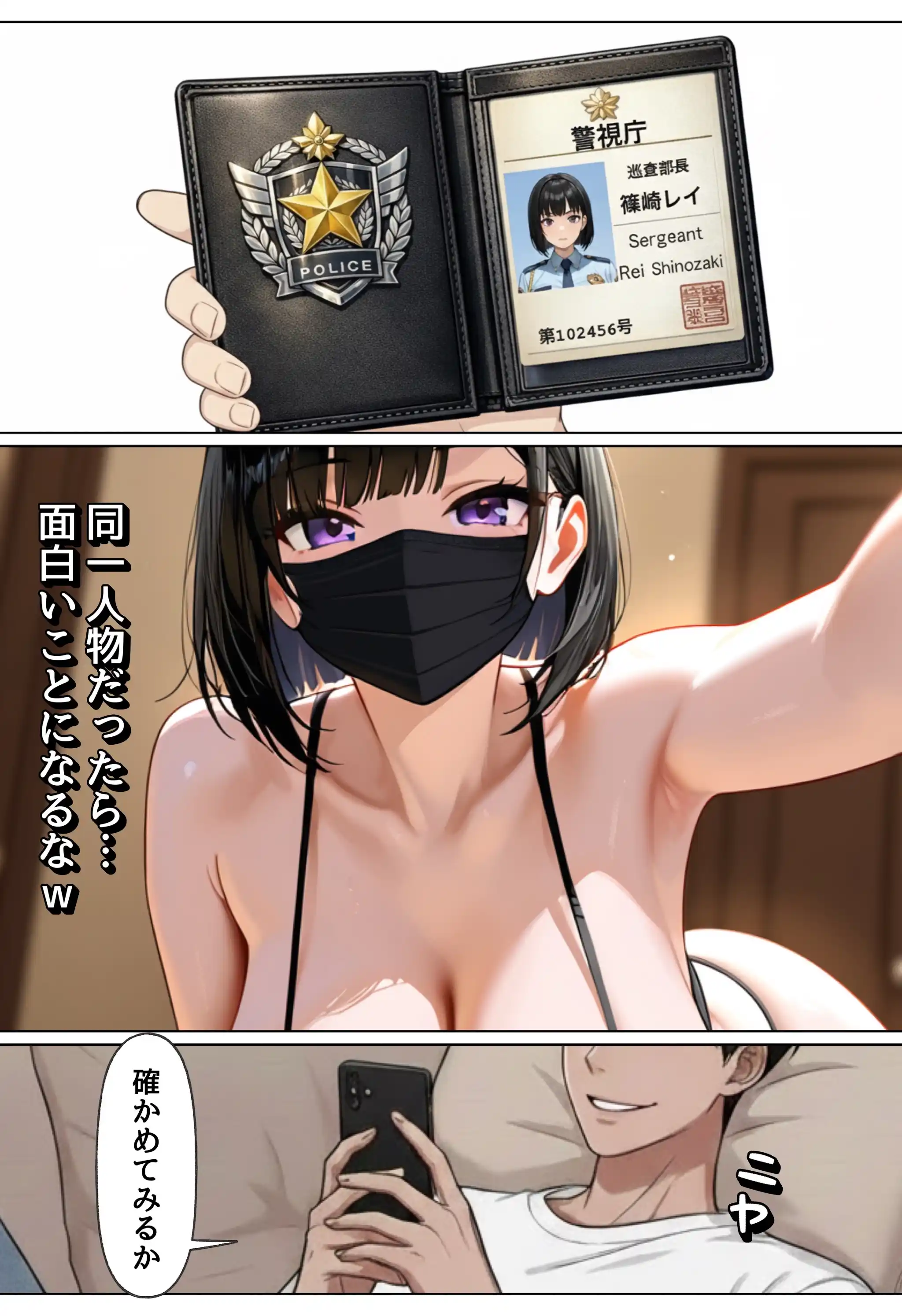 強気な裏アカ警察官、潮だくセックスで二か月後に分からされる話 - 033