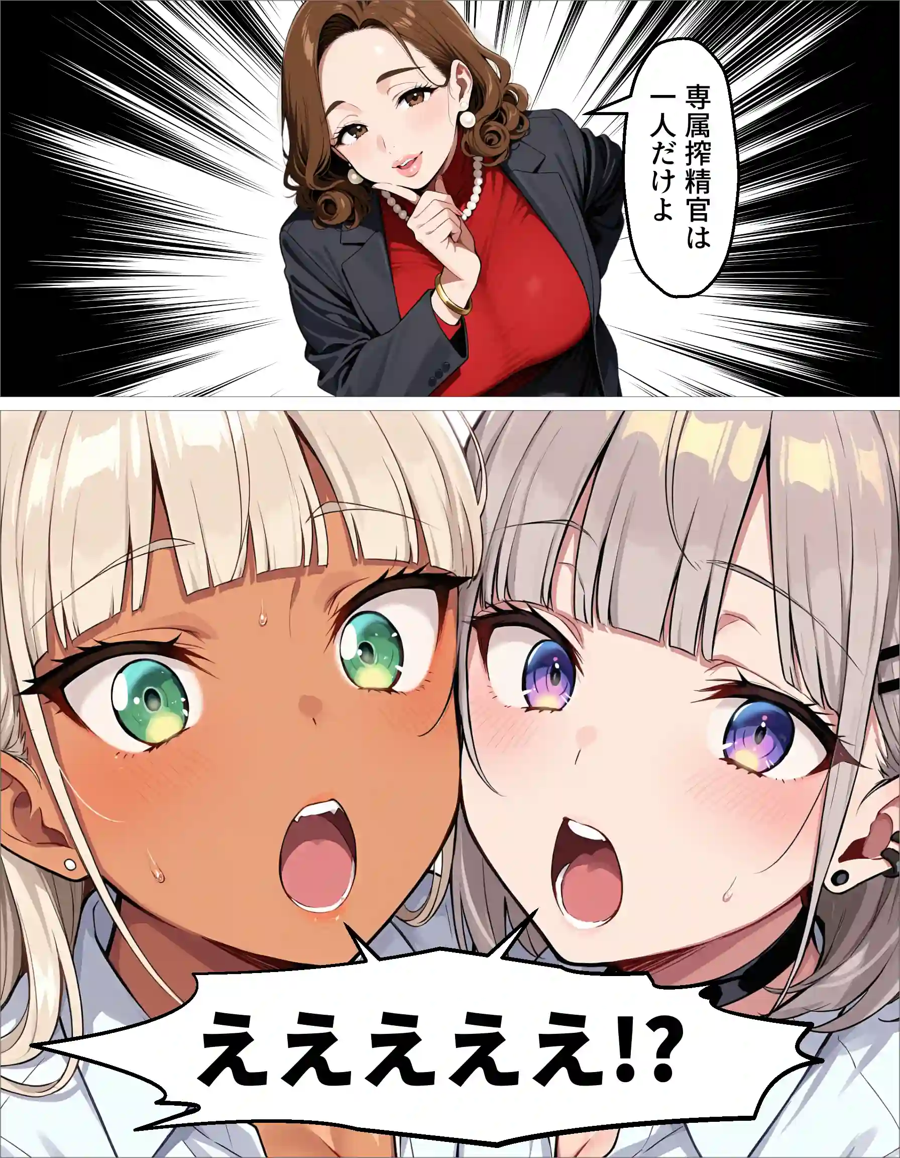 新卒の黒ギャルとダウナーギャルが「2人で」搾精してくれる話 - 017