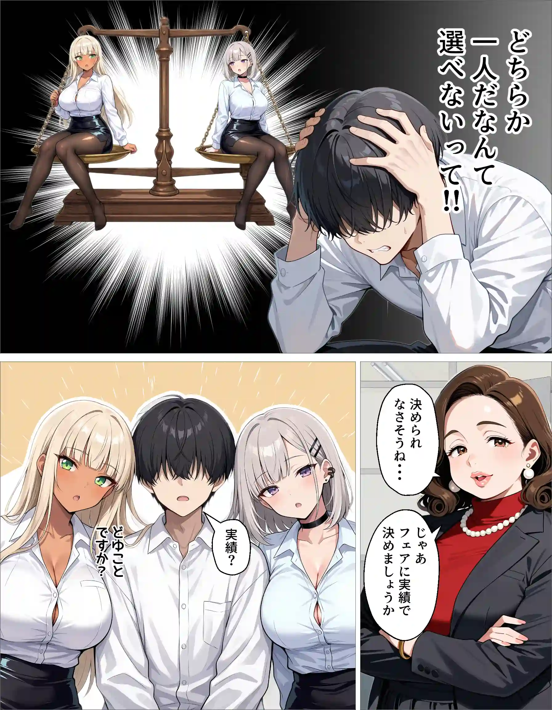 新卒の黒ギャルとダウナーギャルが「2人で」搾精してくれる話 - 021