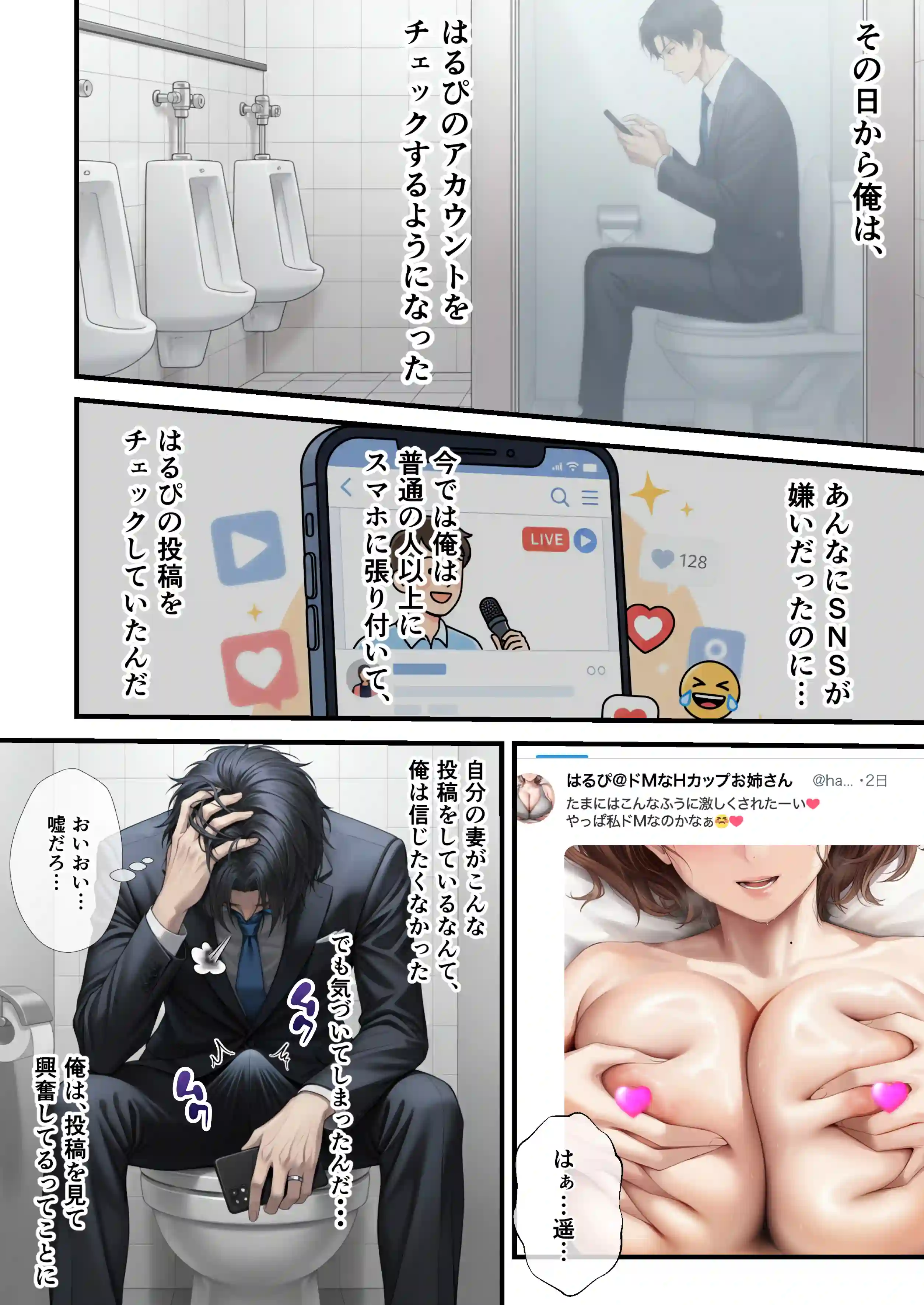 「SNSなんか絶対にやらないと信じてた…」最愛の嫁の裏垢がヤバすぎた【1万いいねのエロ自撮りを投稿する承認欲求高め欲求不満人妻フォロワー3万人はるか30歳Hカップ】媚び媚びオホ声でイグイグ雌堕ち托卵NTR VOL.1 - 031