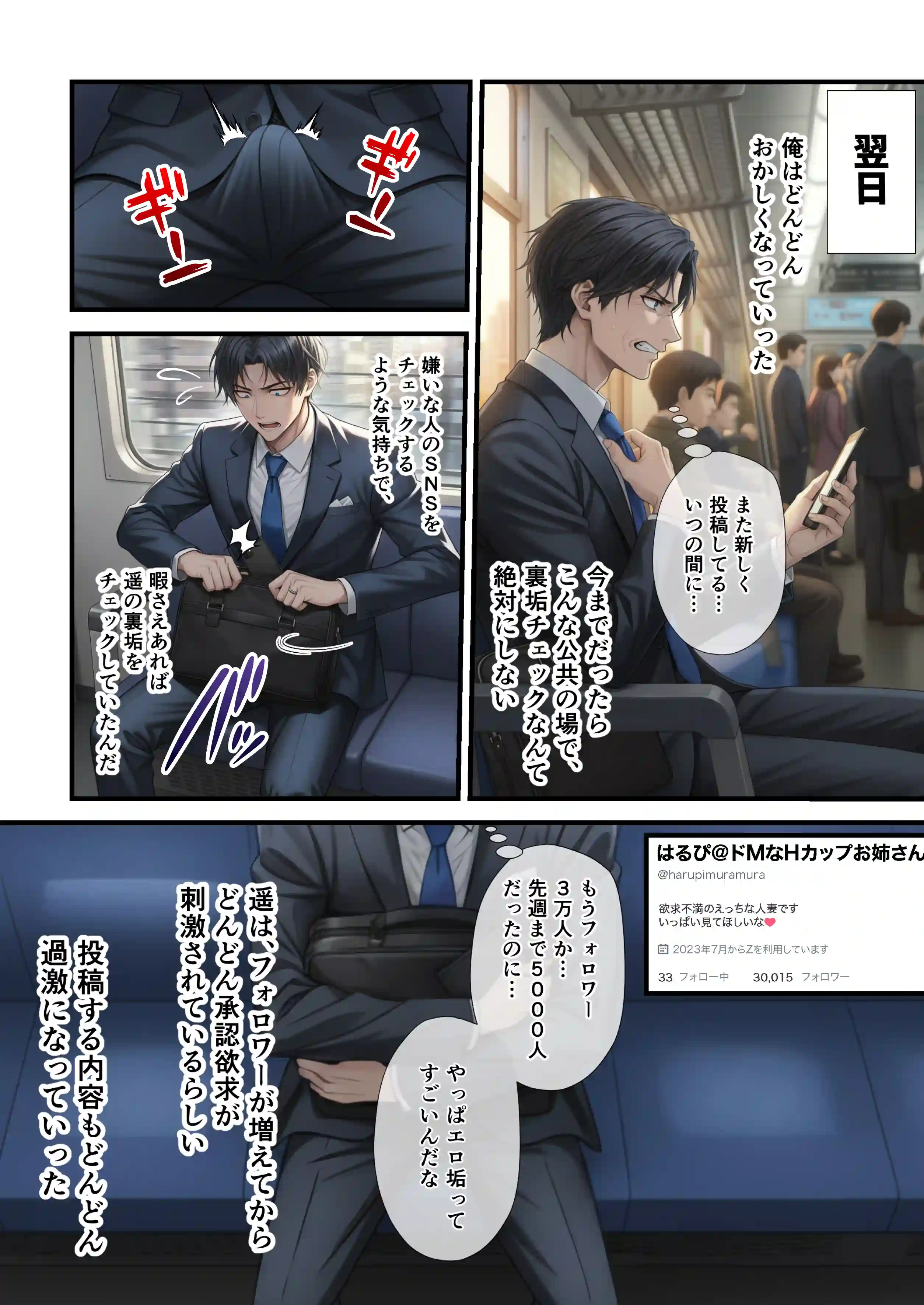 「SNSなんか絶対にやらないと信じてた…」最愛の嫁の裏垢がヤバすぎた【1万いいねのエロ自撮りを投稿する承認欲求高め欲求不満人妻フォロワー3万人はるか30歳Hカップ】媚び媚びオホ声でイグイグ雌堕ち托卵NTR VOL.1 - 035