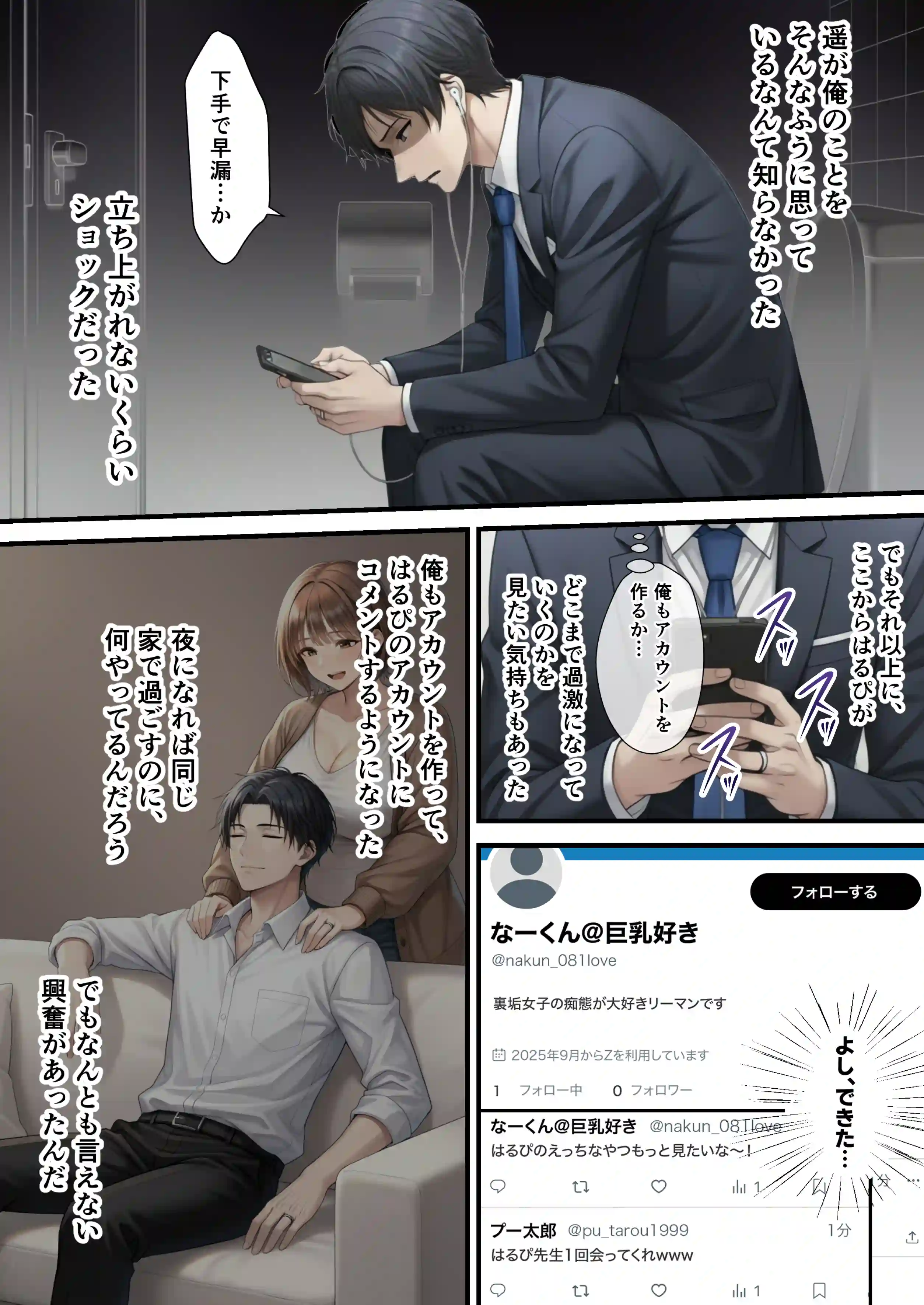 「SNSなんか絶対にやらないと信じてた…」最愛の嫁の裏垢がヤバすぎた【1万いいねのエロ自撮りを投稿する承認欲求高め欲求不満人妻フォロワー3万人はるか30歳Hカップ】媚び媚びオホ声でイグイグ雌堕ち托卵NTR VOL.1 - 039