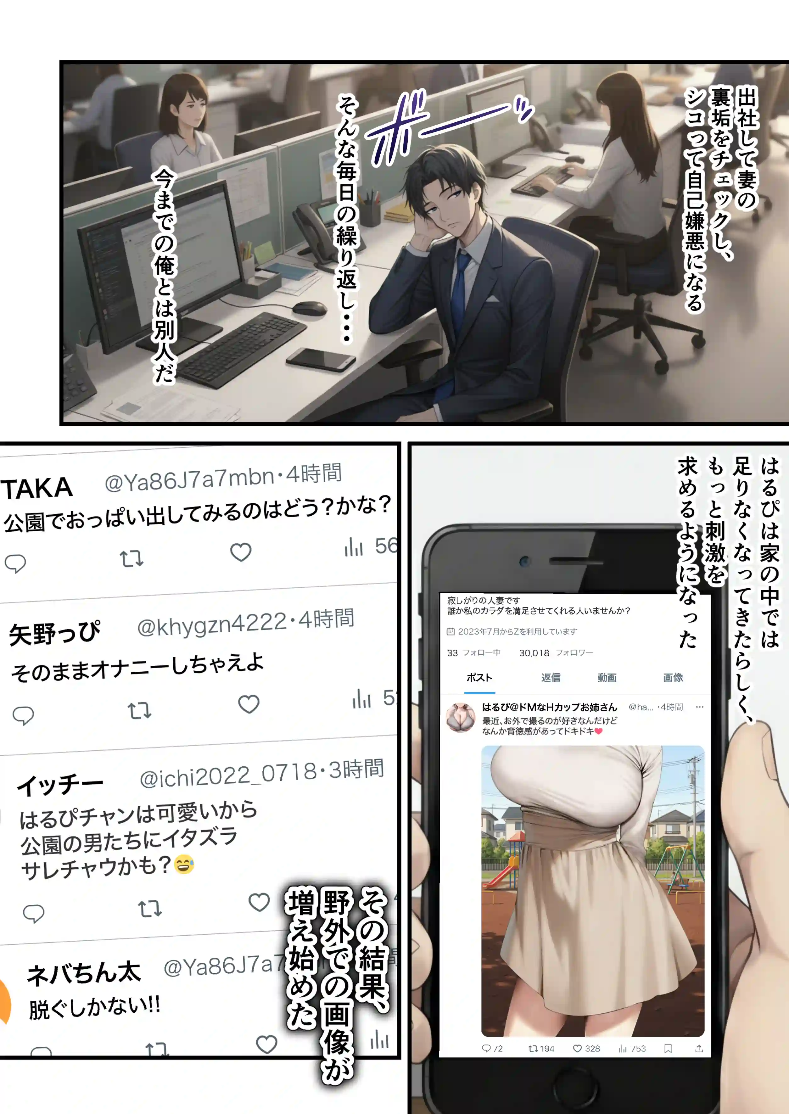 「SNSなんか絶対にやらないと信じてた…」最愛の嫁の裏垢がヤバすぎた【1万いいねのエロ自撮りを投稿する承認欲求高め欲求不満人妻フォロワー3万人はるか30歳Hカップ】媚び媚びオホ声でイグイグ雌堕ち托卵NTR VOL.1 - 041