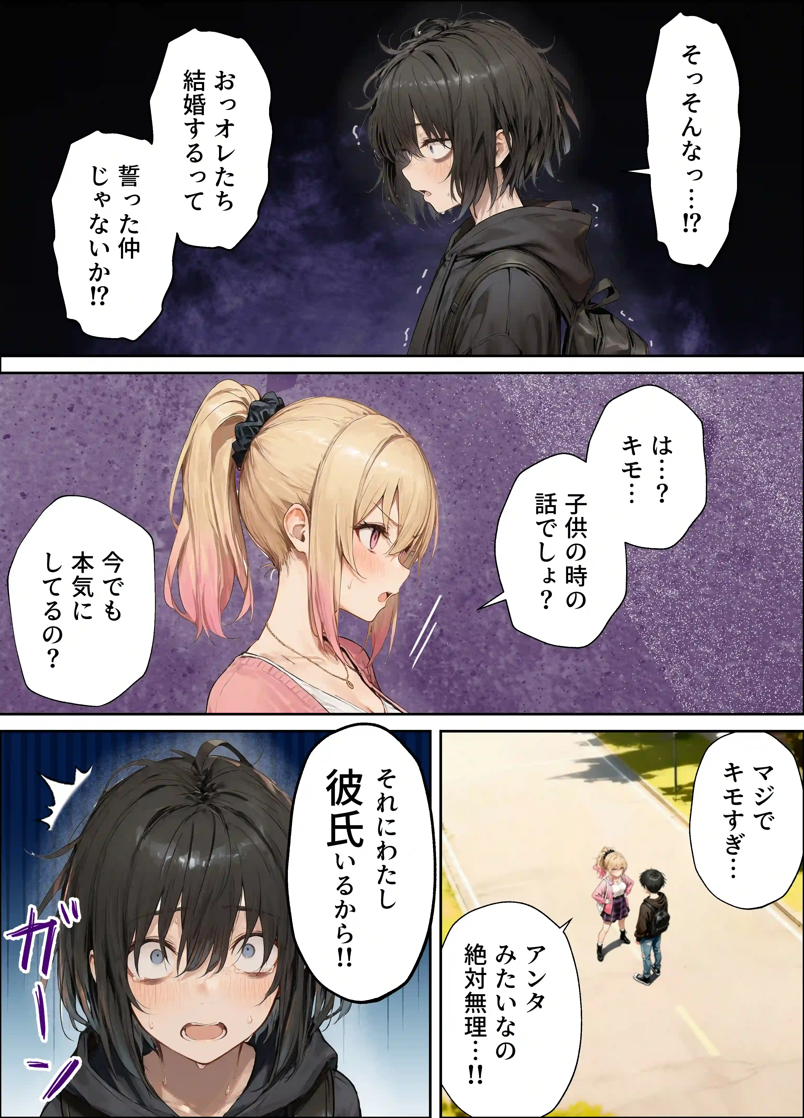 パパ活ホスト貢ぎギャル、陰キャ幼馴染に100万円で買収され巨根ちんぽにメス堕ちする - 010