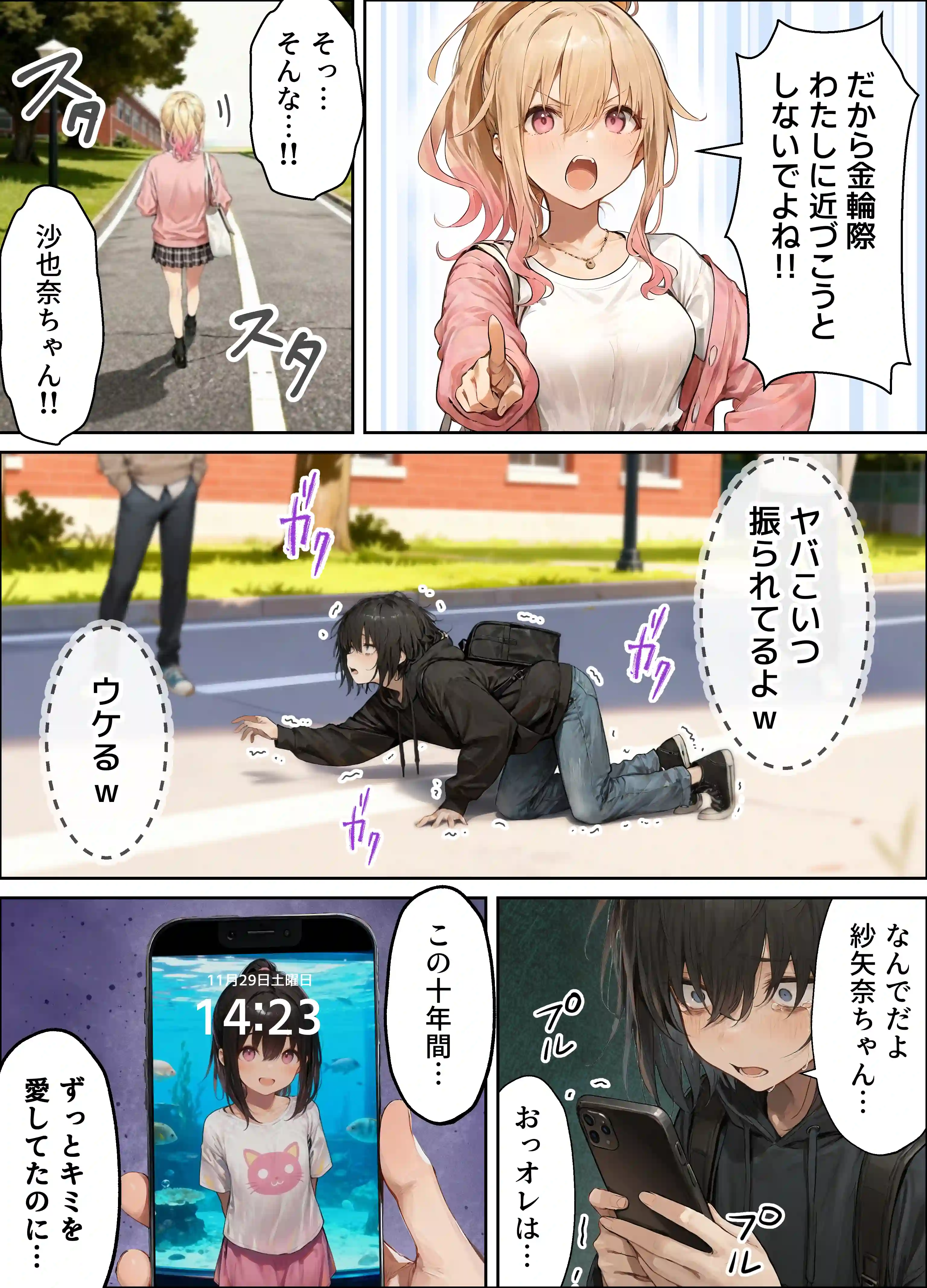 パパ活ホスト貢ぎギャル、陰キャ幼馴染に100万円で買収され巨根ちんぽにメス堕ちする - 011