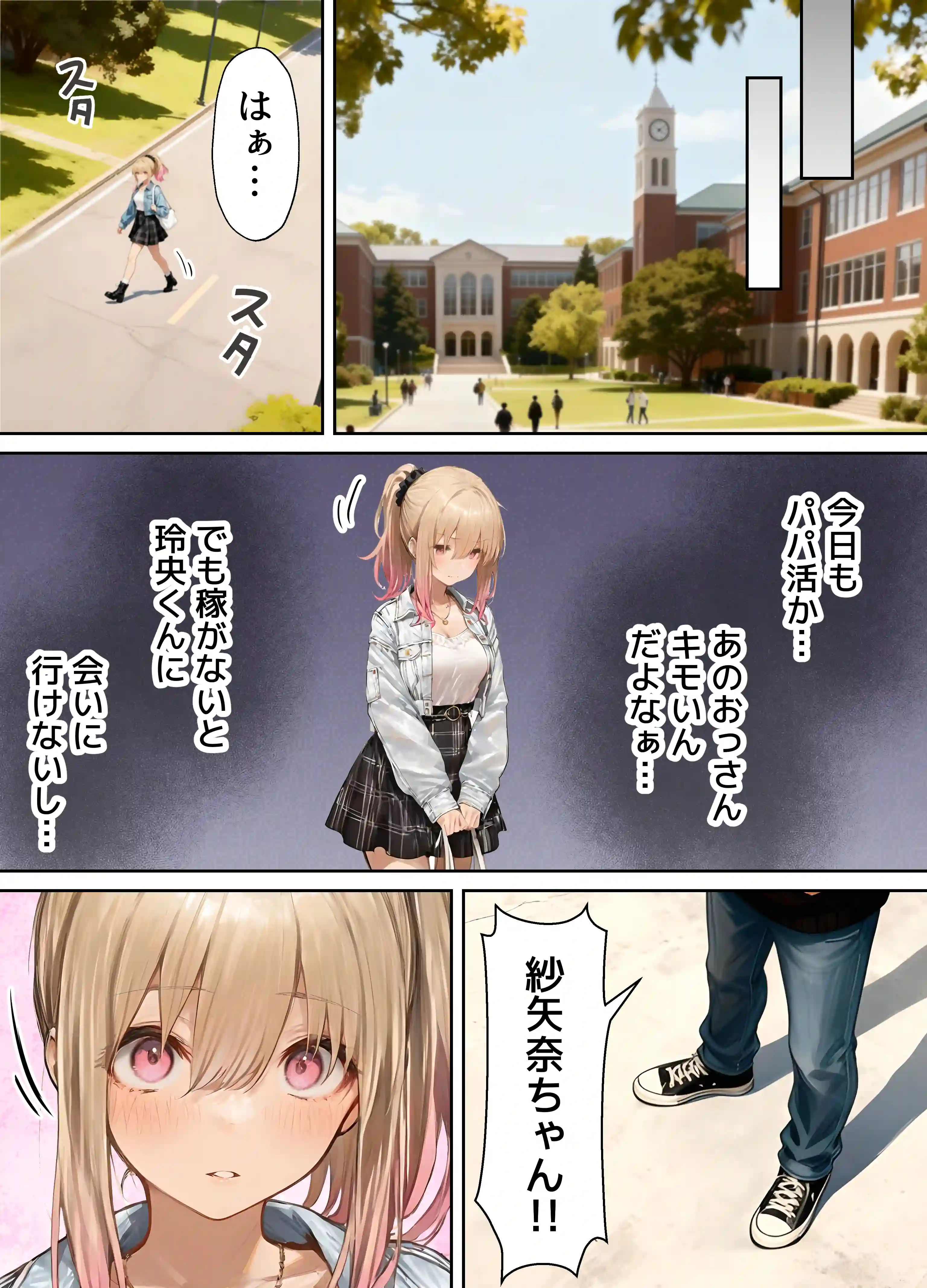 パパ活ホスト貢ぎギャル、陰キャ幼馴染に100万円で買収され巨根ちんぽにメス堕ちする - 021