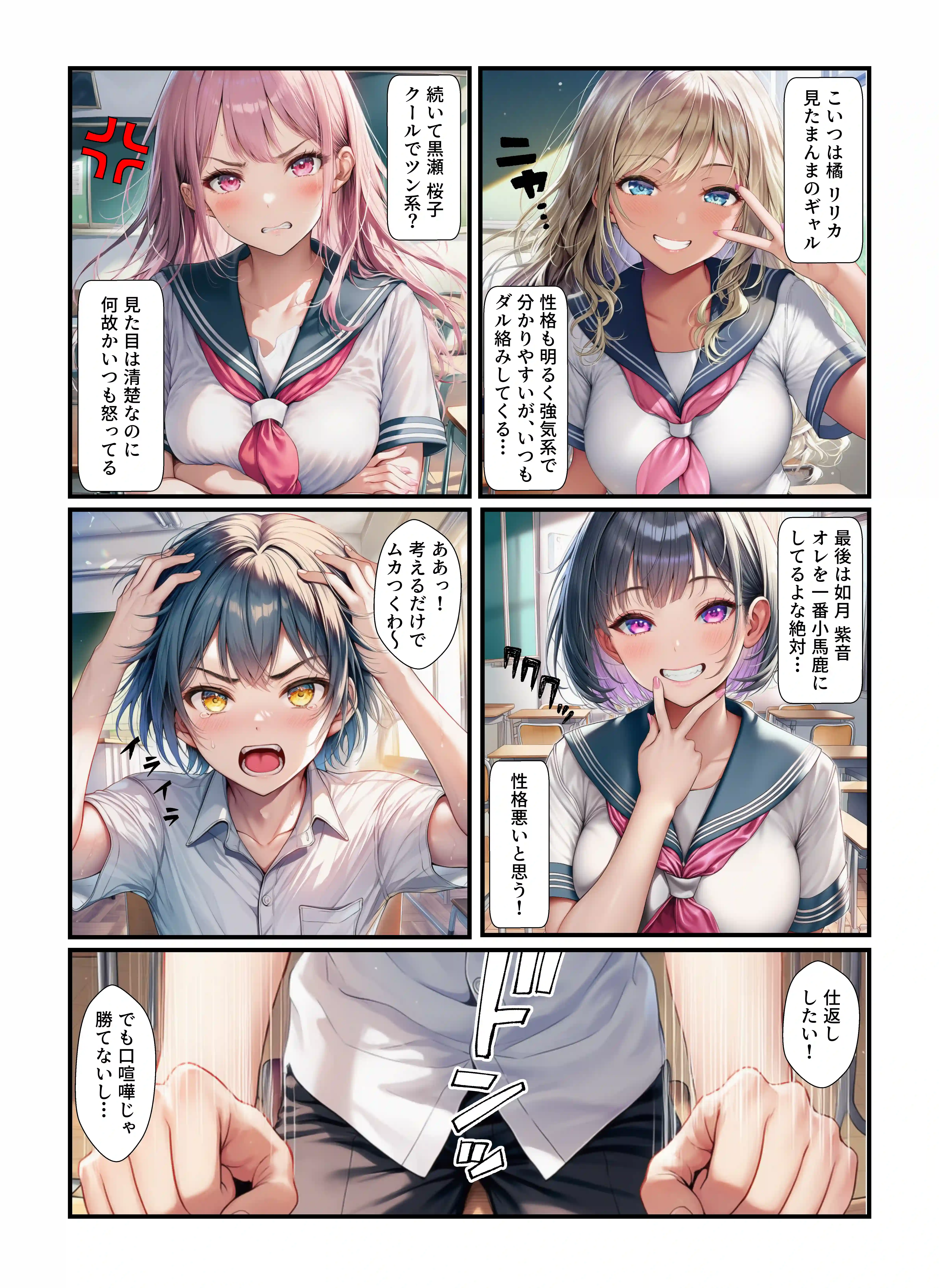 オレを馬鹿にするギャルJK3人組の秘密を握りオナホ化してやった！ - 002