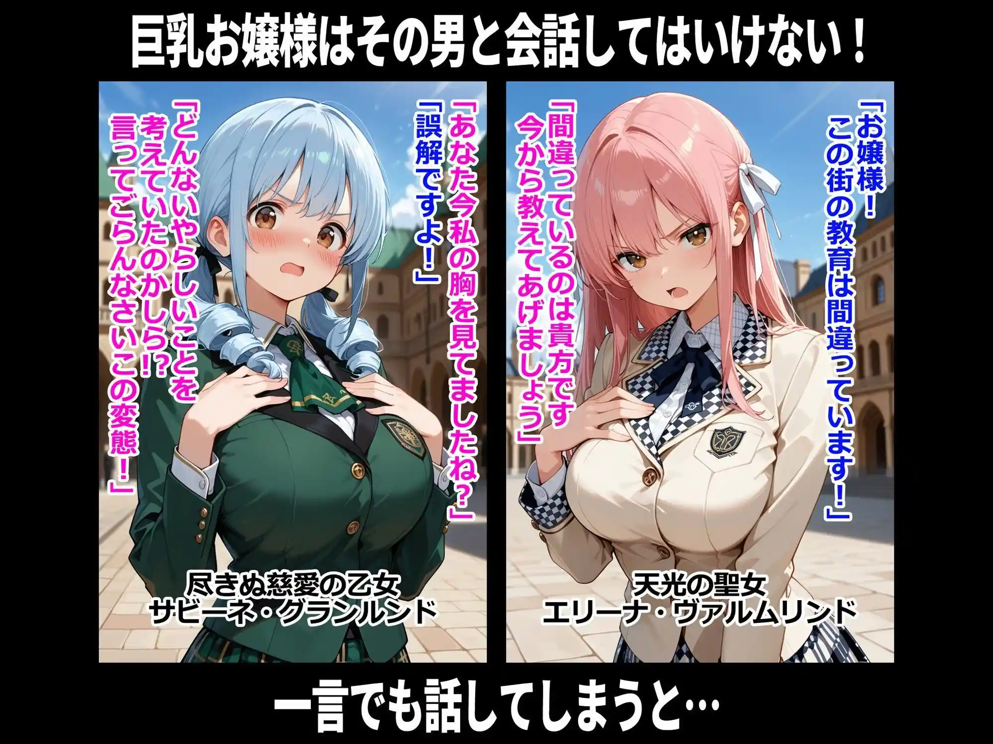 巨乳お嬢様はその男と会話してはいけない2 即堕ち2コマ - 003