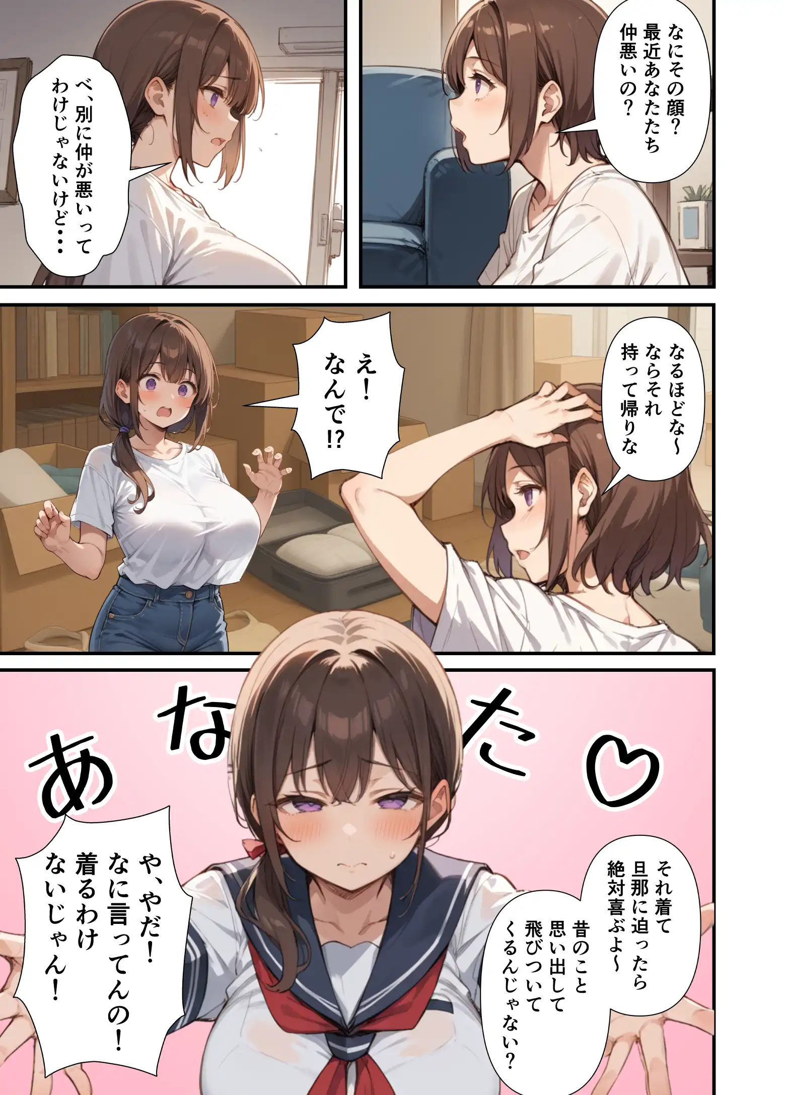 セックスレスに悩む若妻（30）12年ぶりに制服を着てイチャラブセックスする - 008