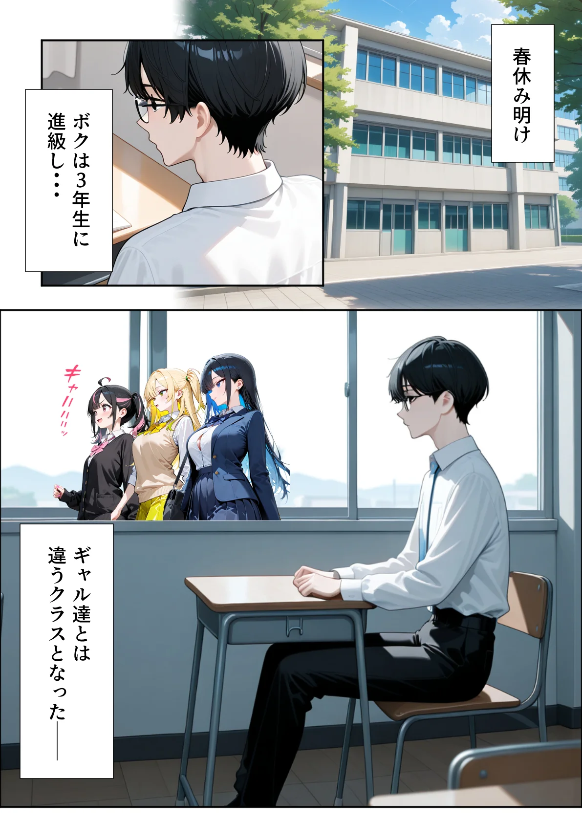 いじめられていた陰キャのボクが1軍ギャル達に中出し報復する話 〜メス堕ちリバース - 004