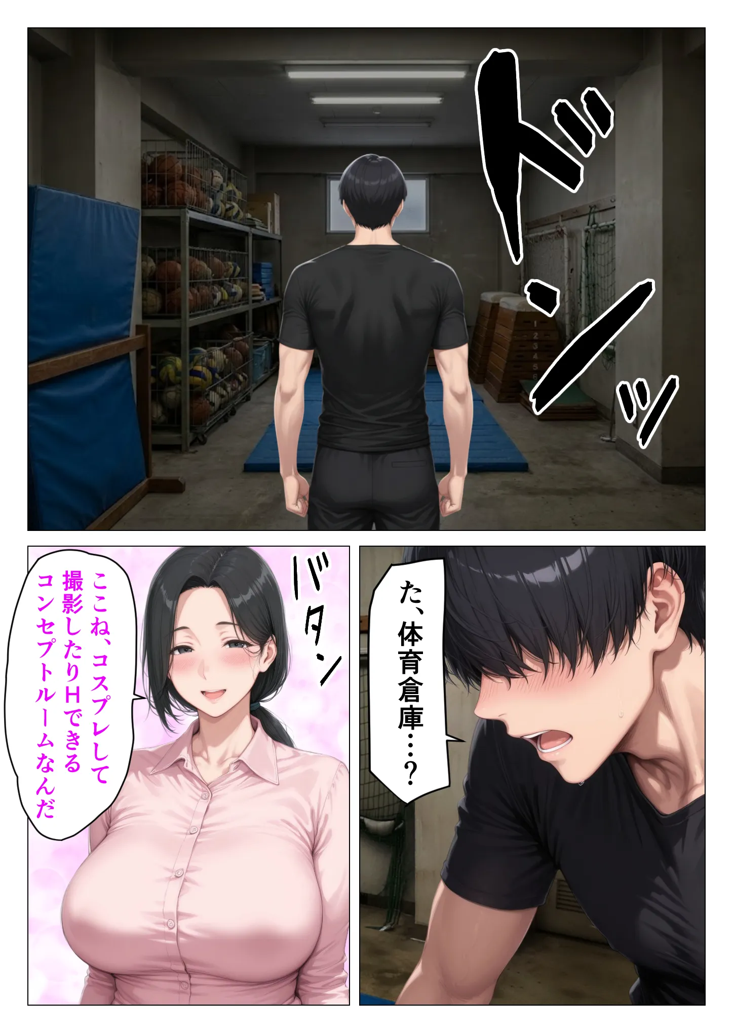 昭和マ●コの搾精天国！ブルマ＆JKコスの人妻に中出し放題 - 026