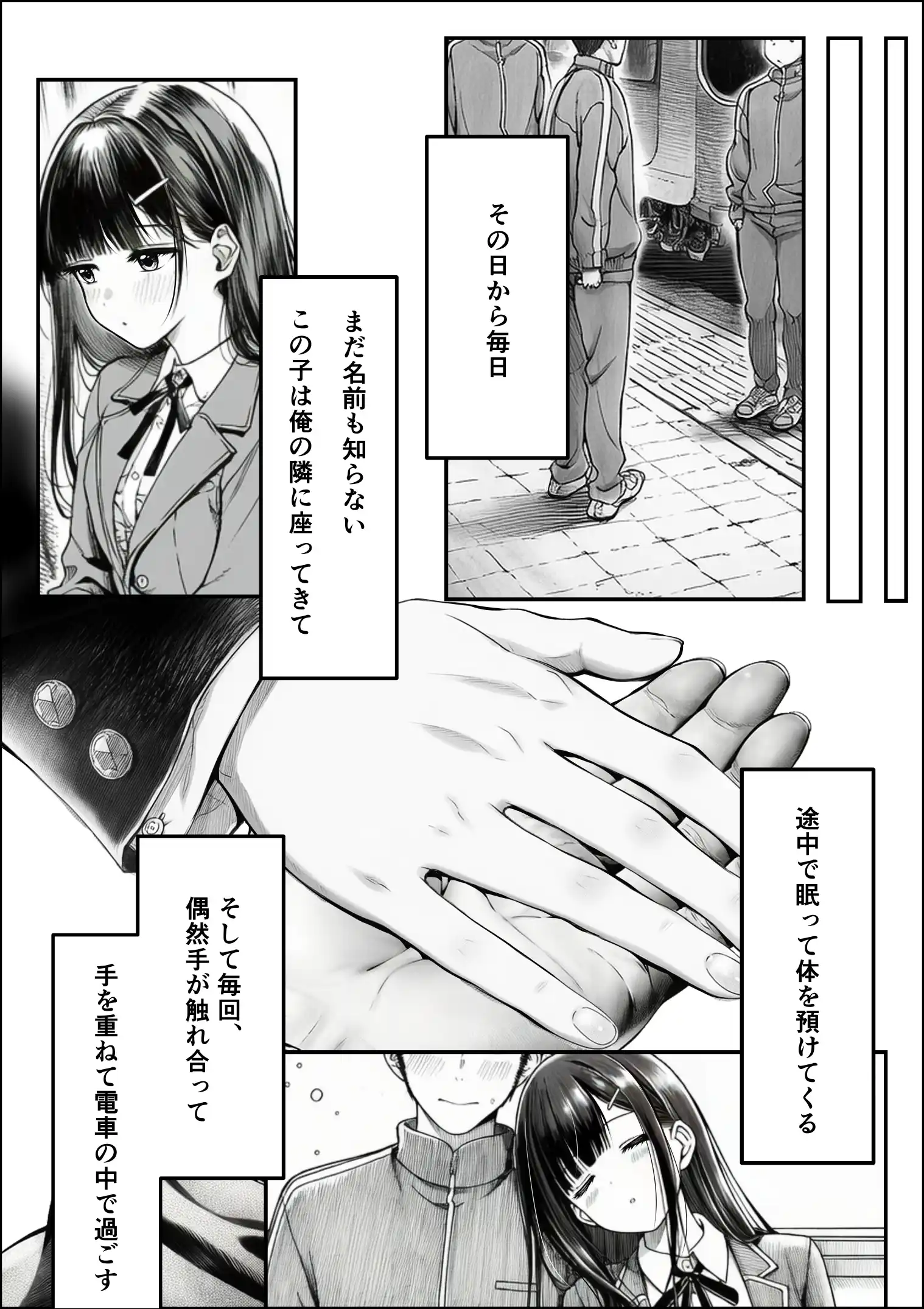 電車で何度も肩にもたれかかってくる女の子と、子作りセックスしてしまった - 019