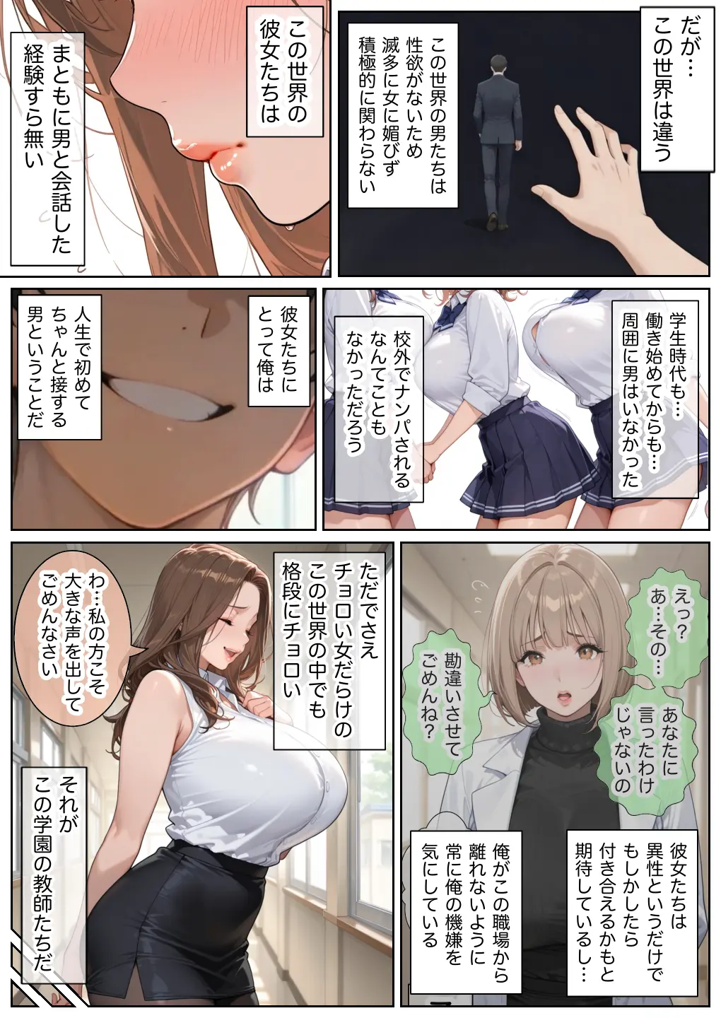 俺しか勃起できない世界 〜Mカップパワハラ女上司＆Lカップ保健教師生オナホ化〜 - 012