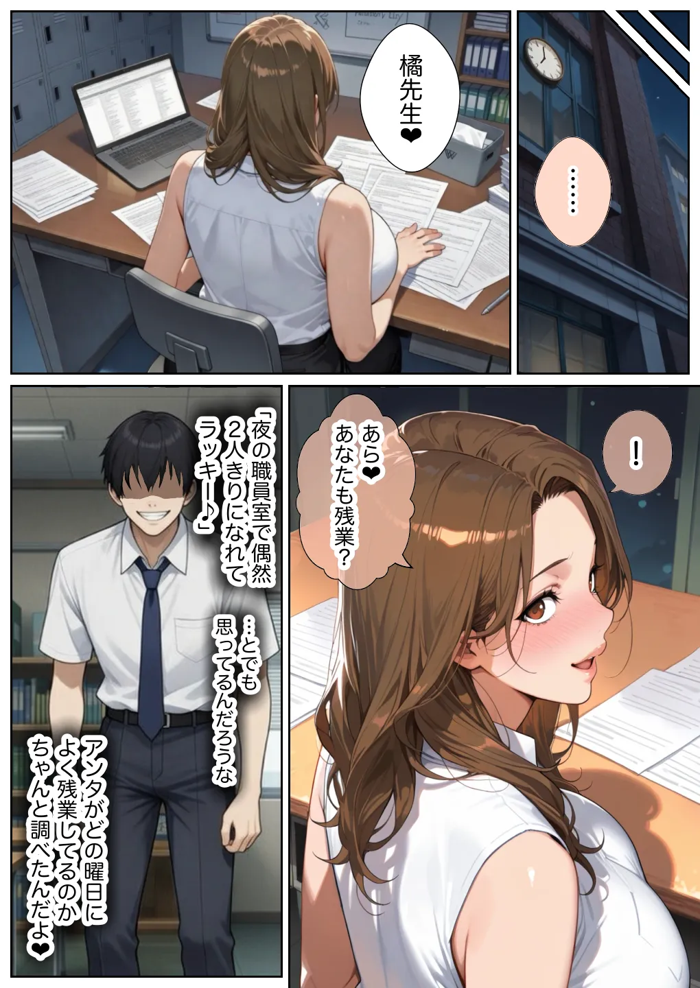 俺しか勃起できない世界 〜Mカップパワハラ女上司＆Lカップ保健教師生オナホ化〜 - 014