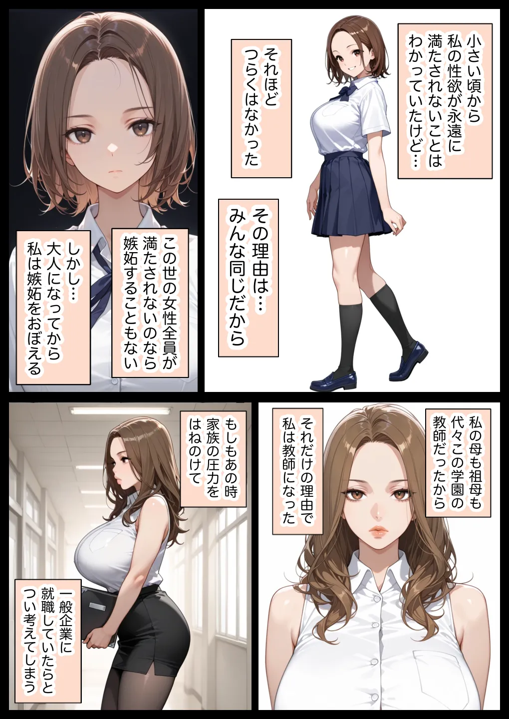 俺しか勃起できない世界 〜Mカップパワハラ女上司＆Lカップ保健教師生オナホ化〜 - 037