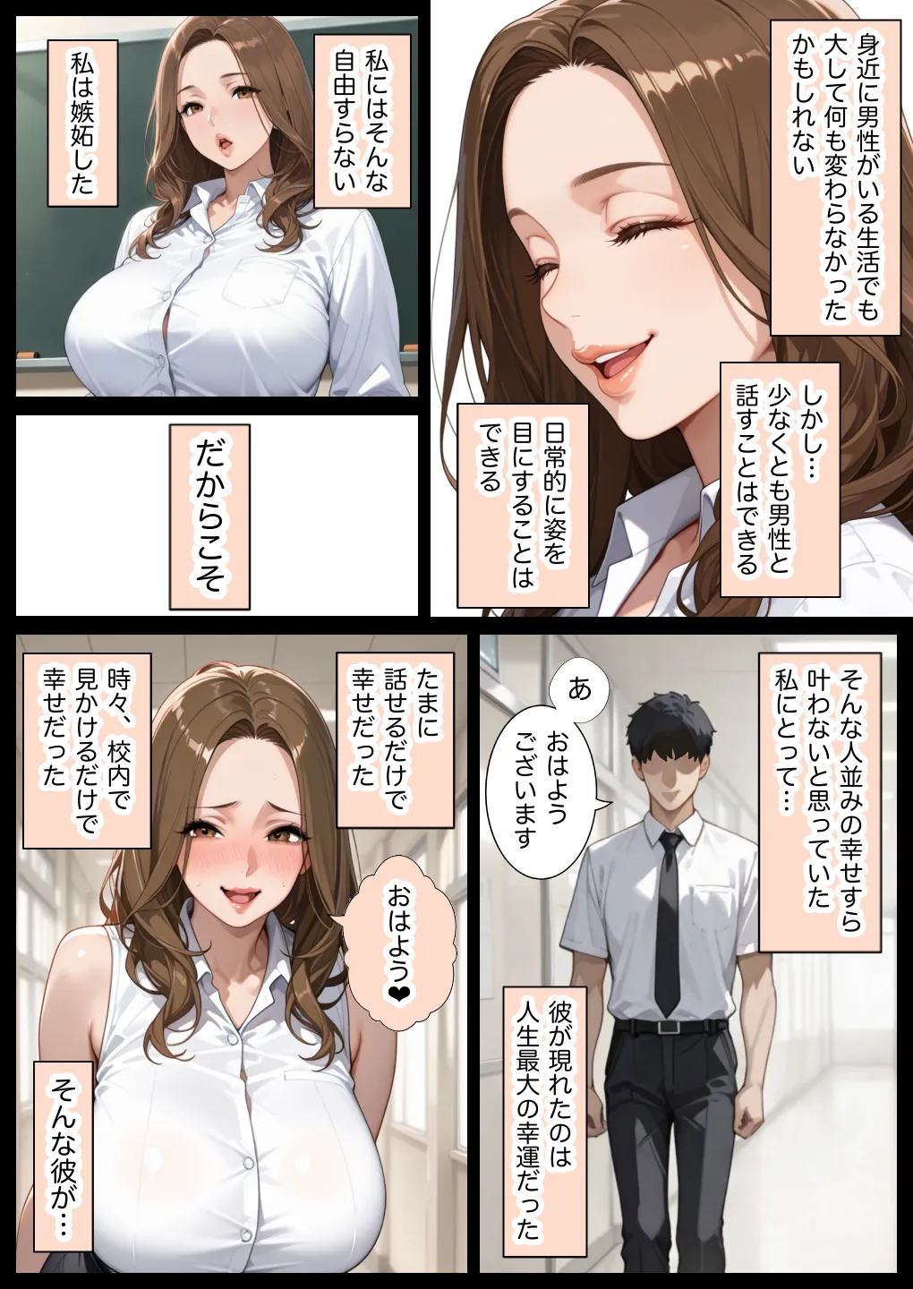 俺しか勃起できない世界 〜Mカップパワハラ女上司＆Lカップ保健教師生オナホ化〜 - 038