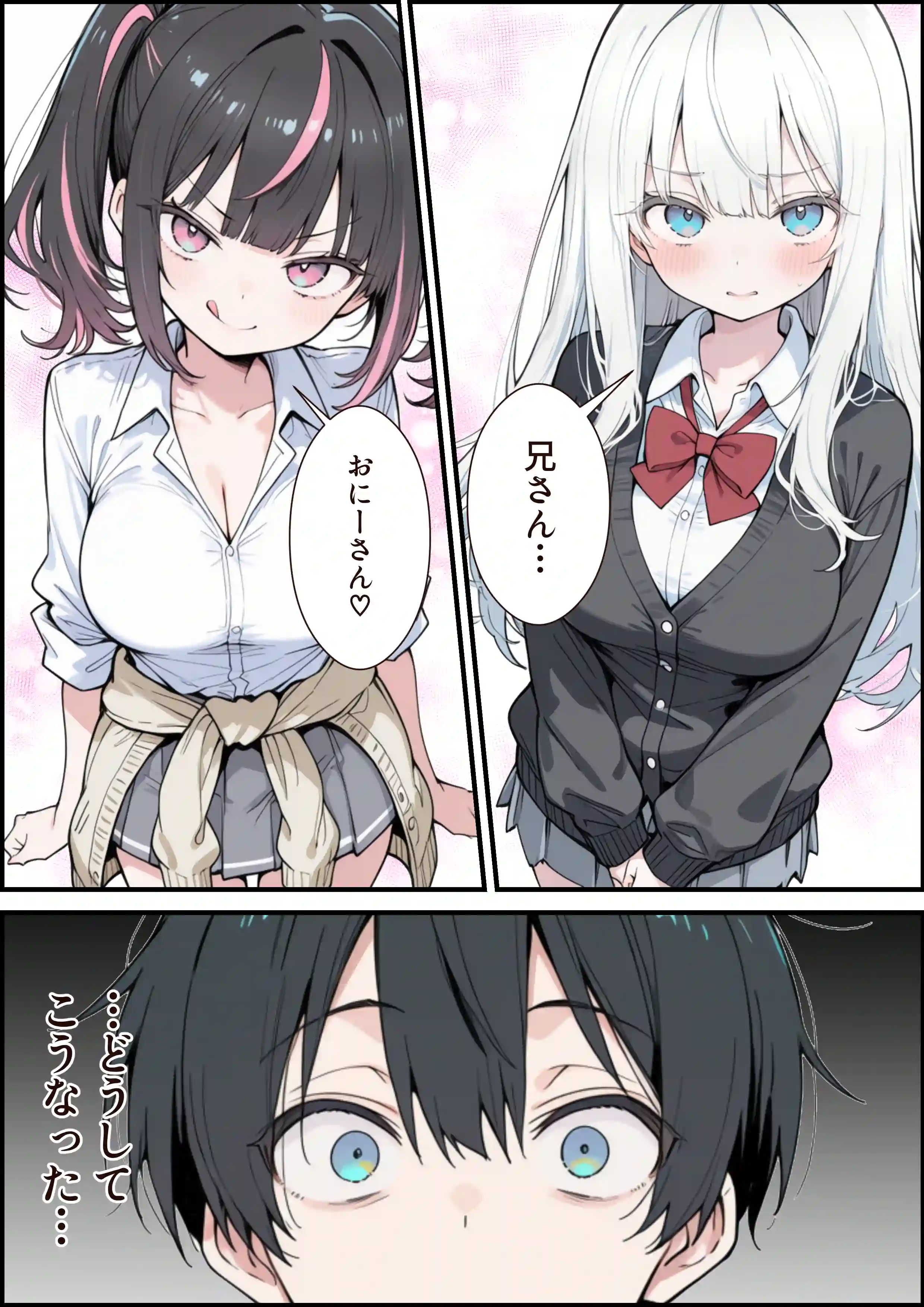 ブラコン義妹と義妹のギャル友達に搾られいちゃラブSEXする話 - 002