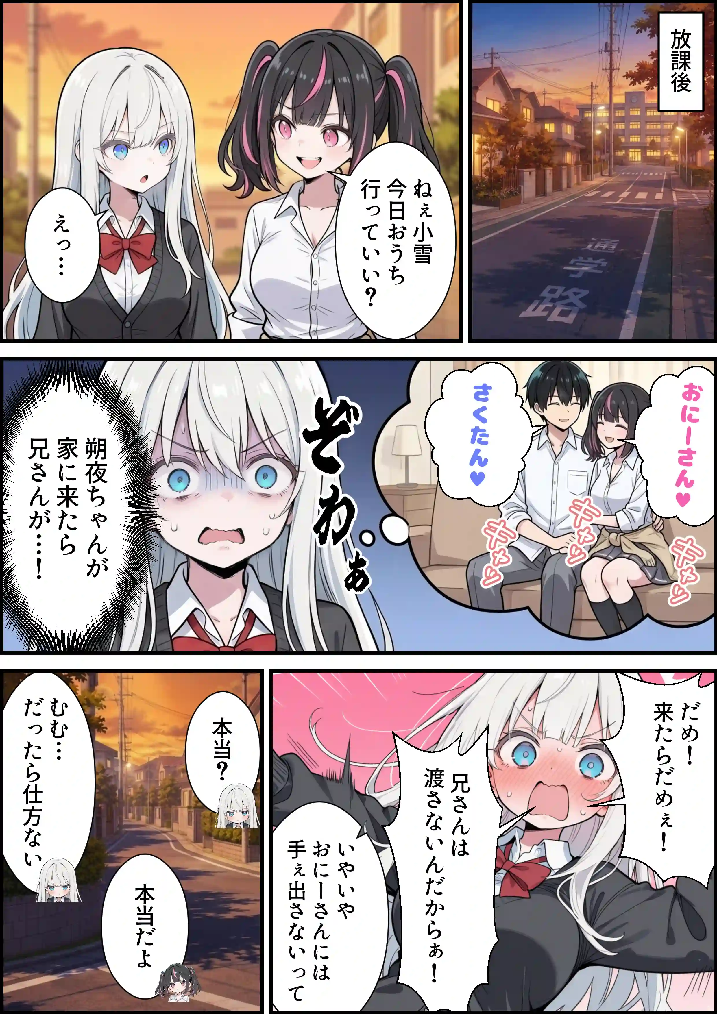 ブラコン義妹と義妹のギャル友達に搾られいちゃラブSEXする話 - 013