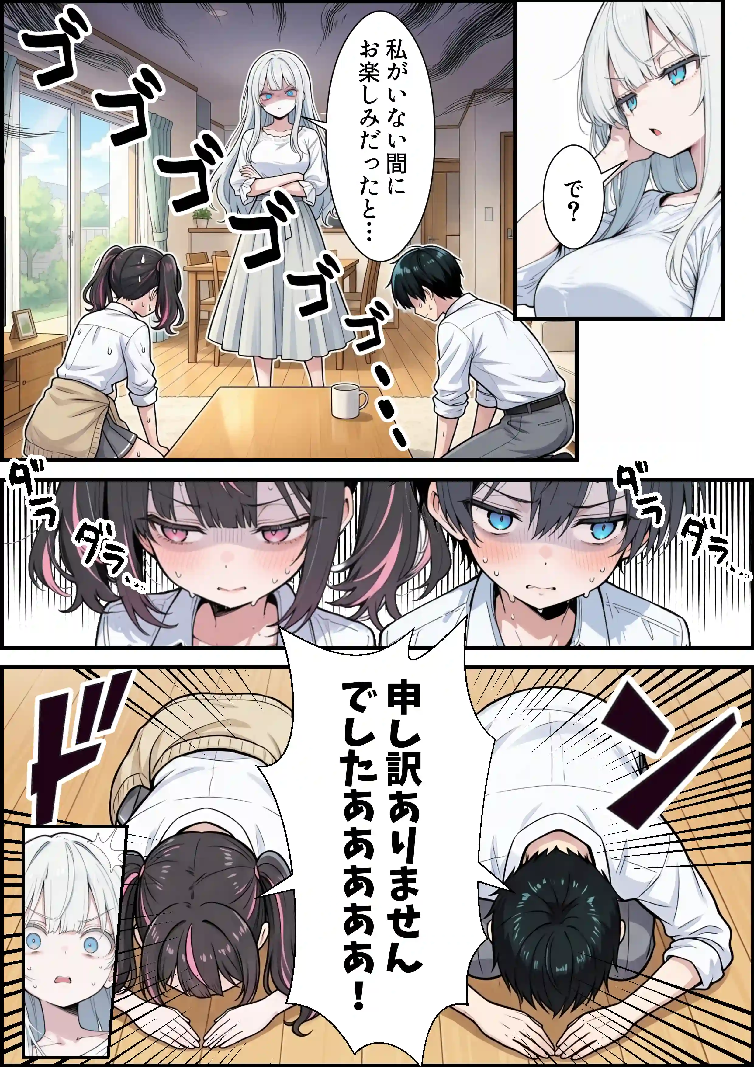 ブラコン義妹と義妹のギャル友達に搾られいちゃラブSEXする話 - 037