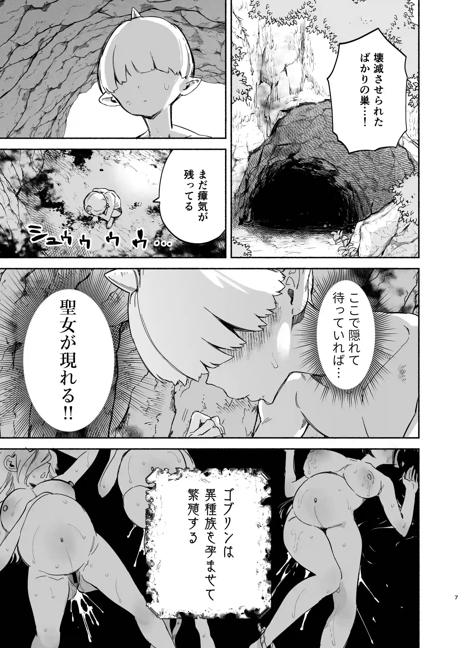 転生して雑魚ゴブリンになった俺、欲求不満聖女に精力尽きるまで搾られた件 - 006