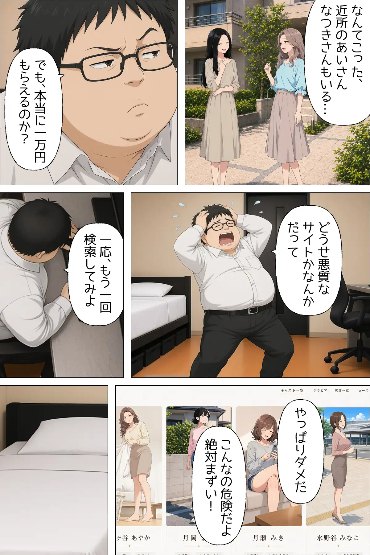 【漫画】隣人妻に囲まれて ご近所に住んでいる知り合いの人妻のみ指名できるデリヘル店 - 012