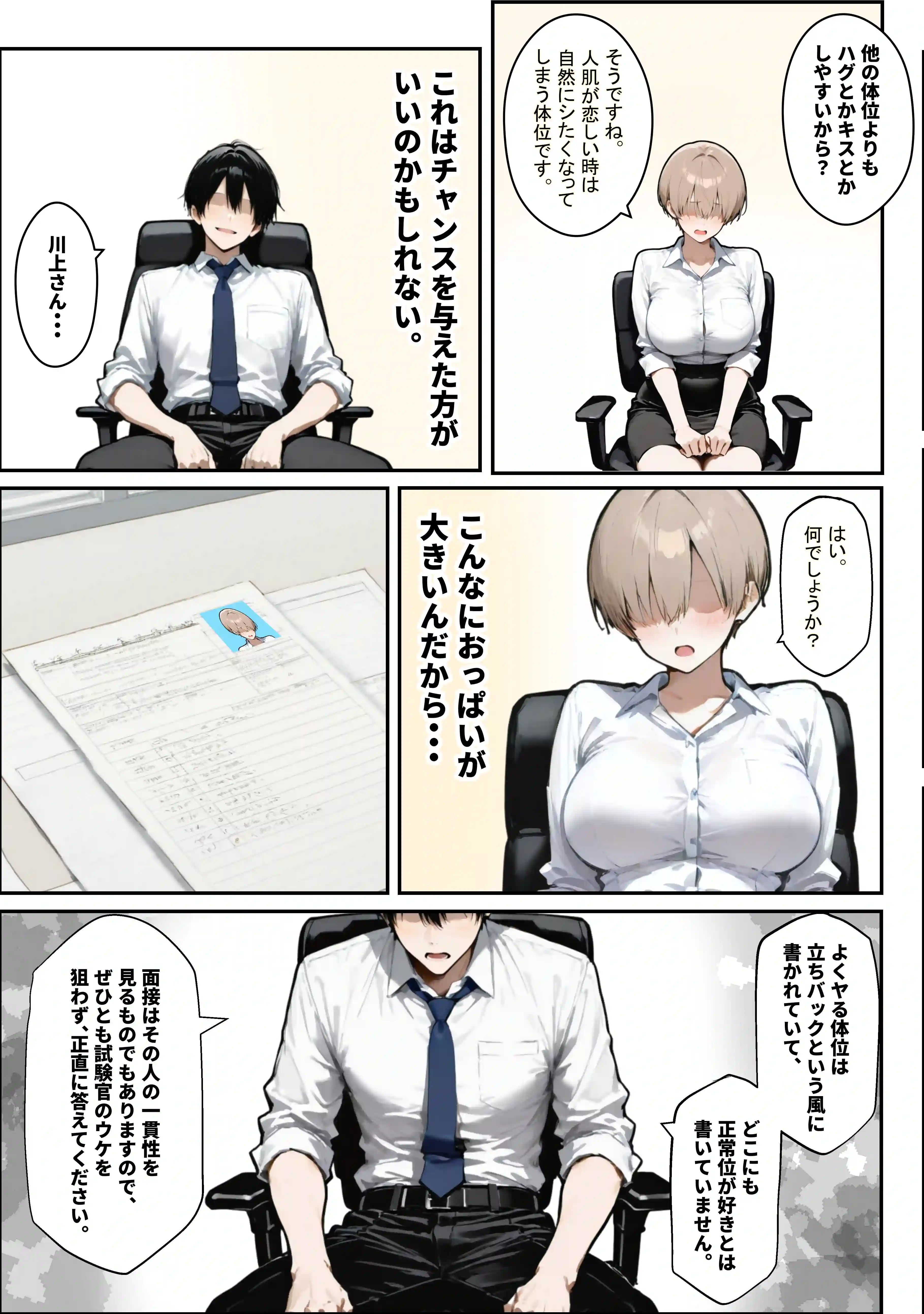 どうせ、セクハラ面接中に中出しSEXで合格にするのに新卒の巨乳があーだのこーだの - 005