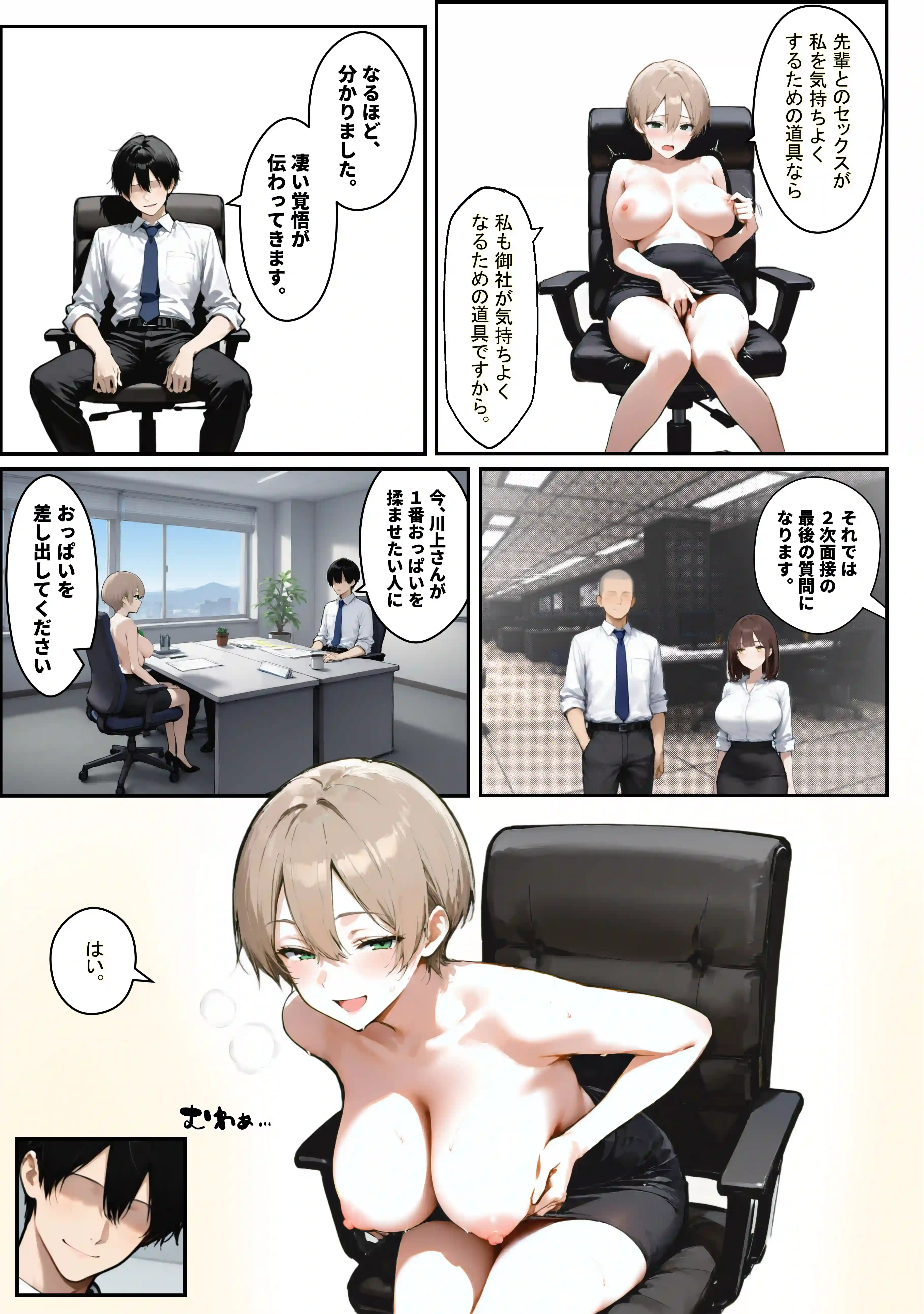 どうせ、セクハラ面接中に中出しSEXで合格にするのに新卒の巨乳があーだのこーだの - 013