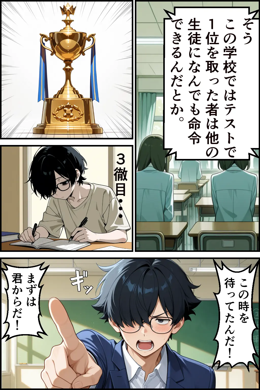 テスト1位で他の生徒にえろい命令しまくった話 - 003