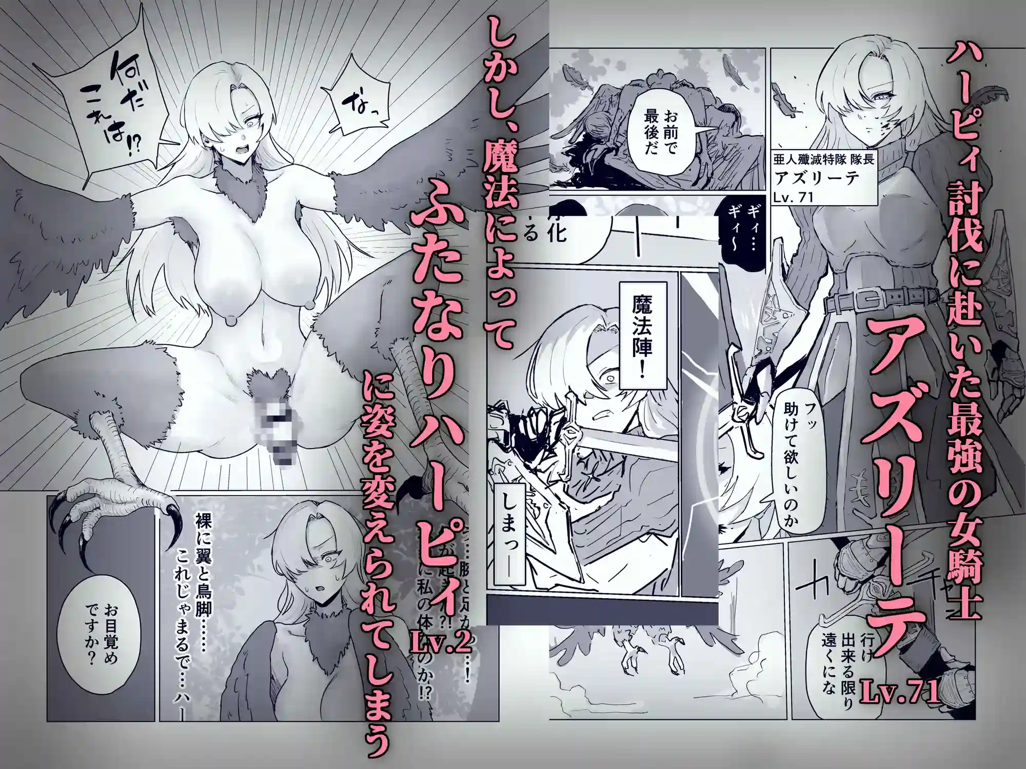 最強女騎士ふたなりハーピィ化 - 002